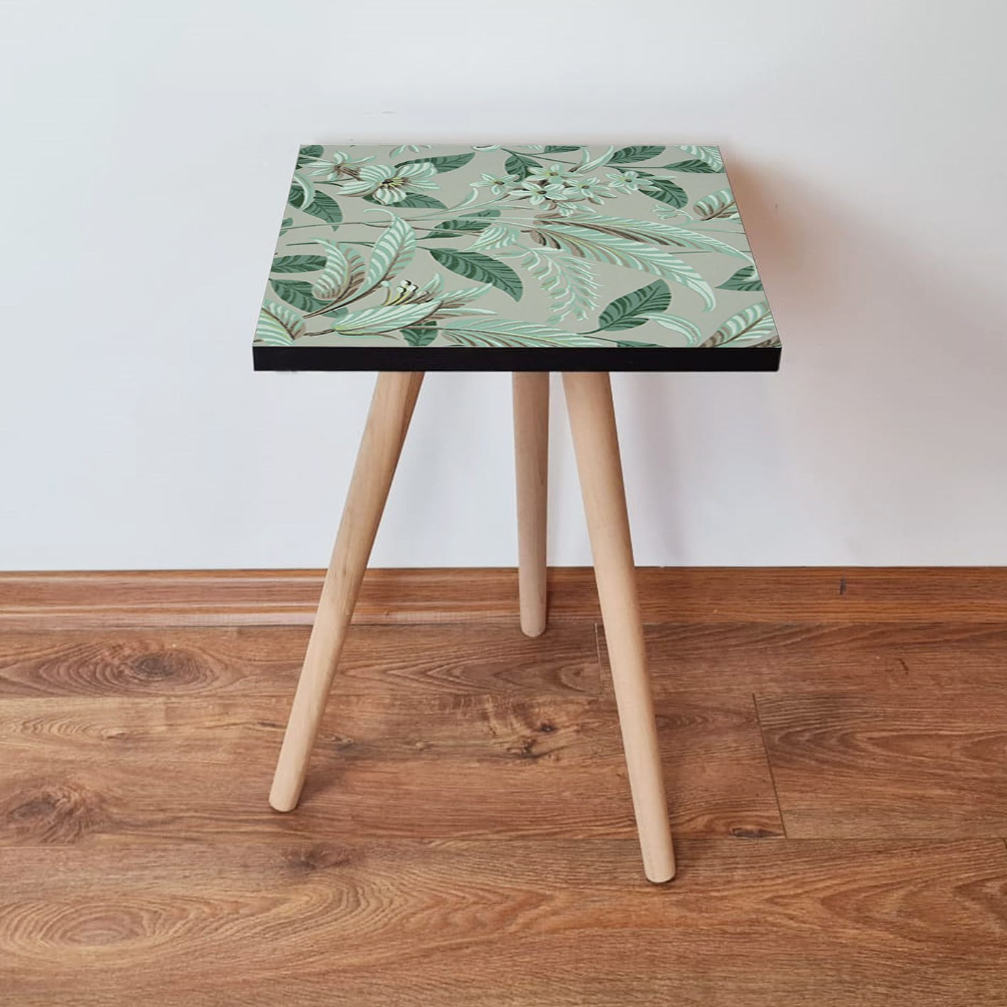 Masuta laterala, Hanah Home, mdf, verde si nurca, 35x35x42 cm