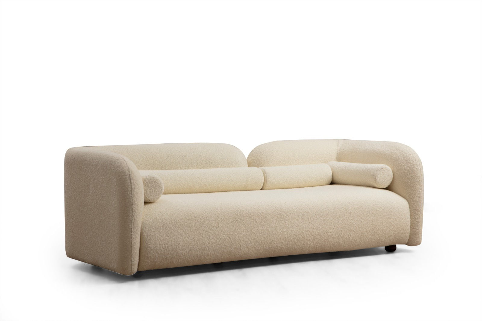 Canapea 3 locuri, Hanah Home, material textil crem, 228x90x74 cm — imaginea 6