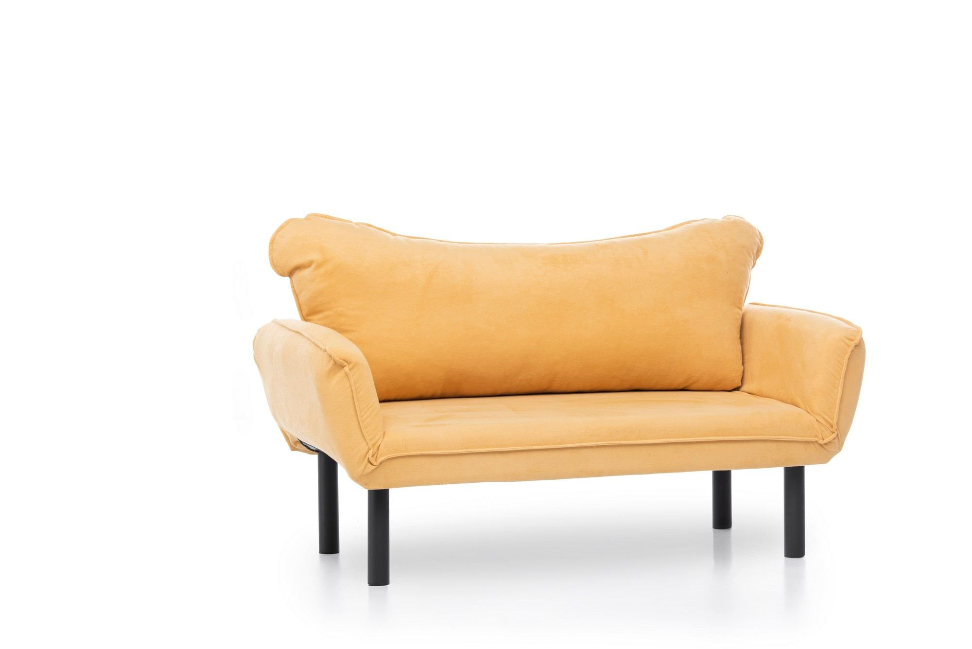 Canapea extensibila, Atelier Del Sofa, poliester cu bumbac, mustar, 150x75x70 cm