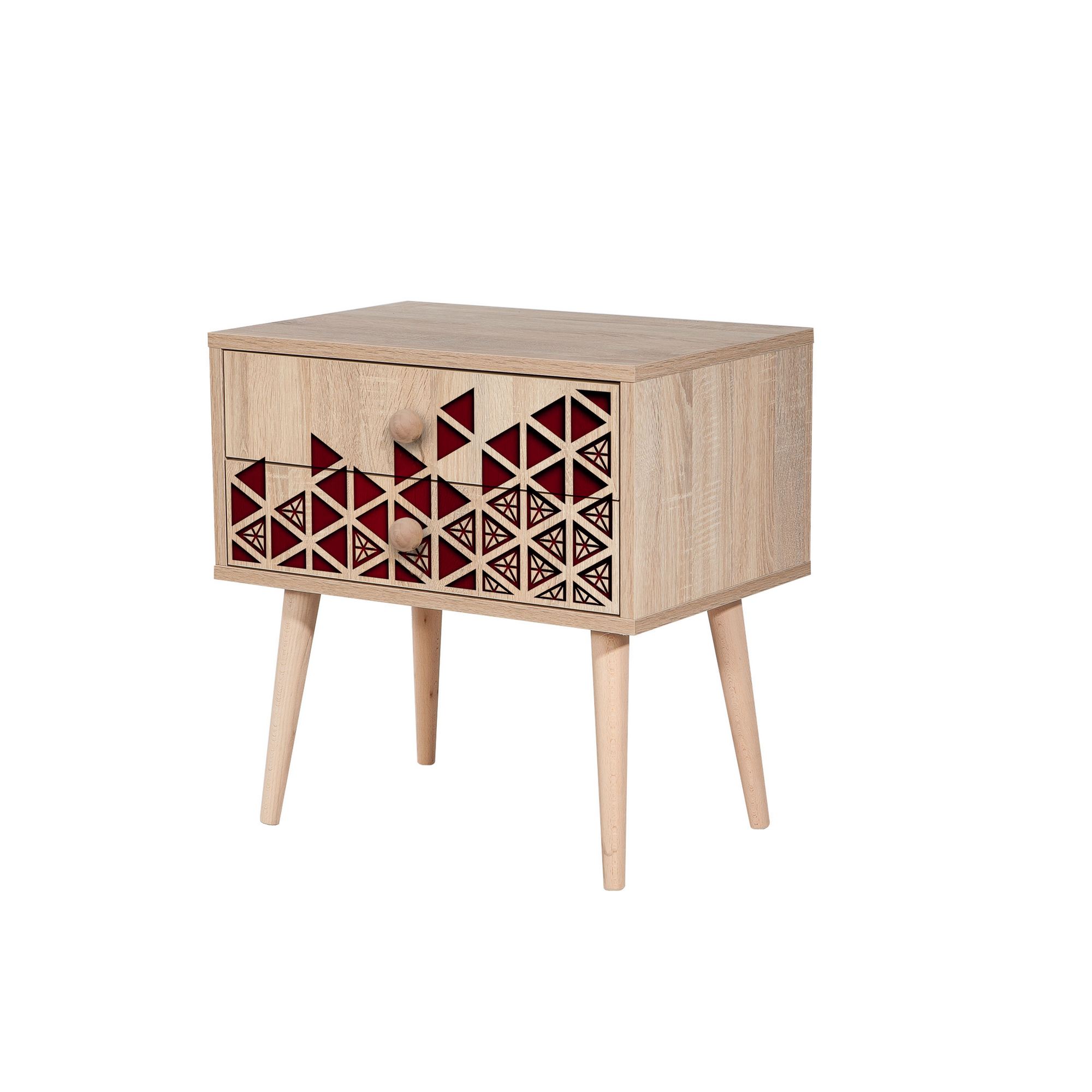 Noptiera, Hanah Home, pal melaminat, stejar sonoma, 60x40x61 cm, 869VEL3509 — imaginea 3