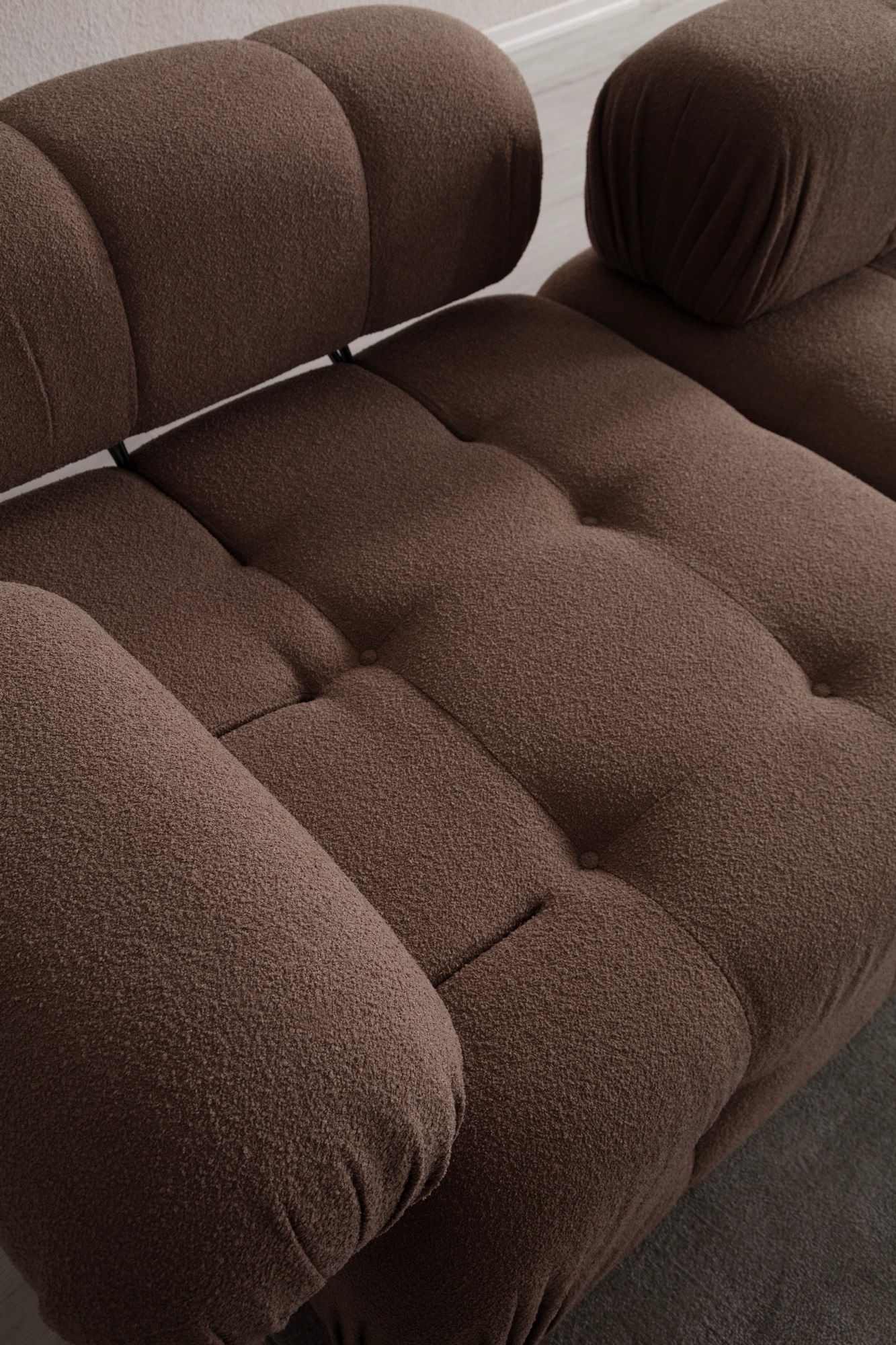 Canapea 3 locuri, Hanah Home, lemn fag, cappuccino, 300x100x80 cm — imaginea 7