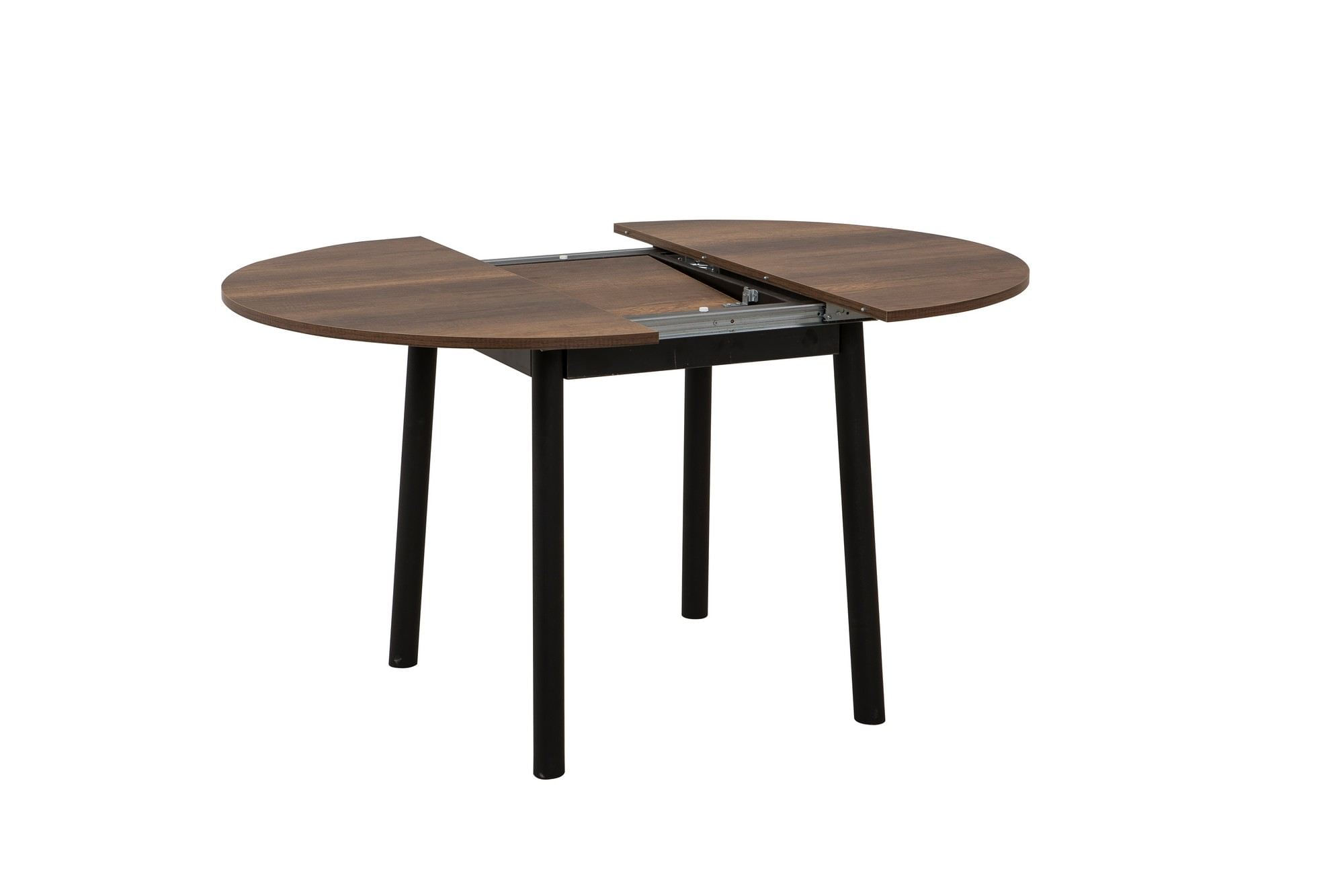 Masa extensibila, Hanah Home, pal melaminat, nuc si negru, 100x75x100 cm — imaginea 2