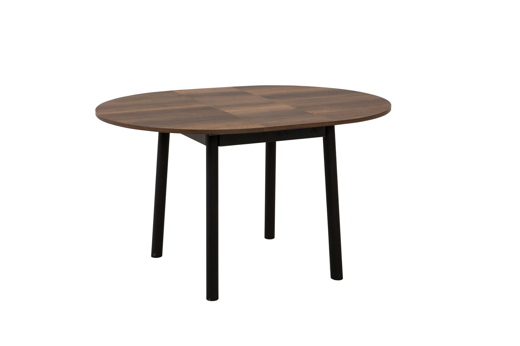 Masa extensibila, Hanah Home, pal melaminat, nuc si negru, 100x75x100 cm — imaginea 5