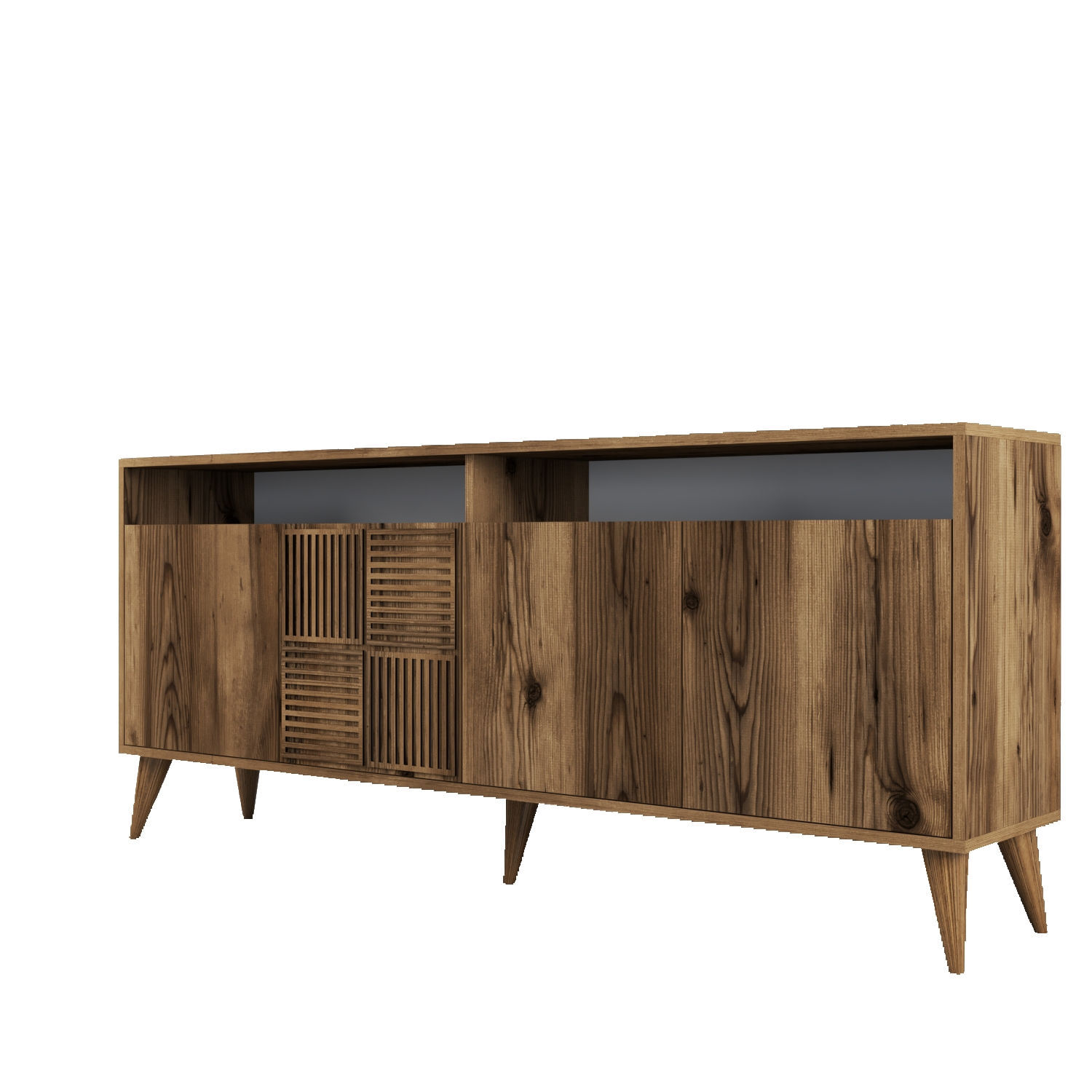 Consola, Hanah Home, pal melaminat, nuc, 180x78x35 cm — imaginea 5