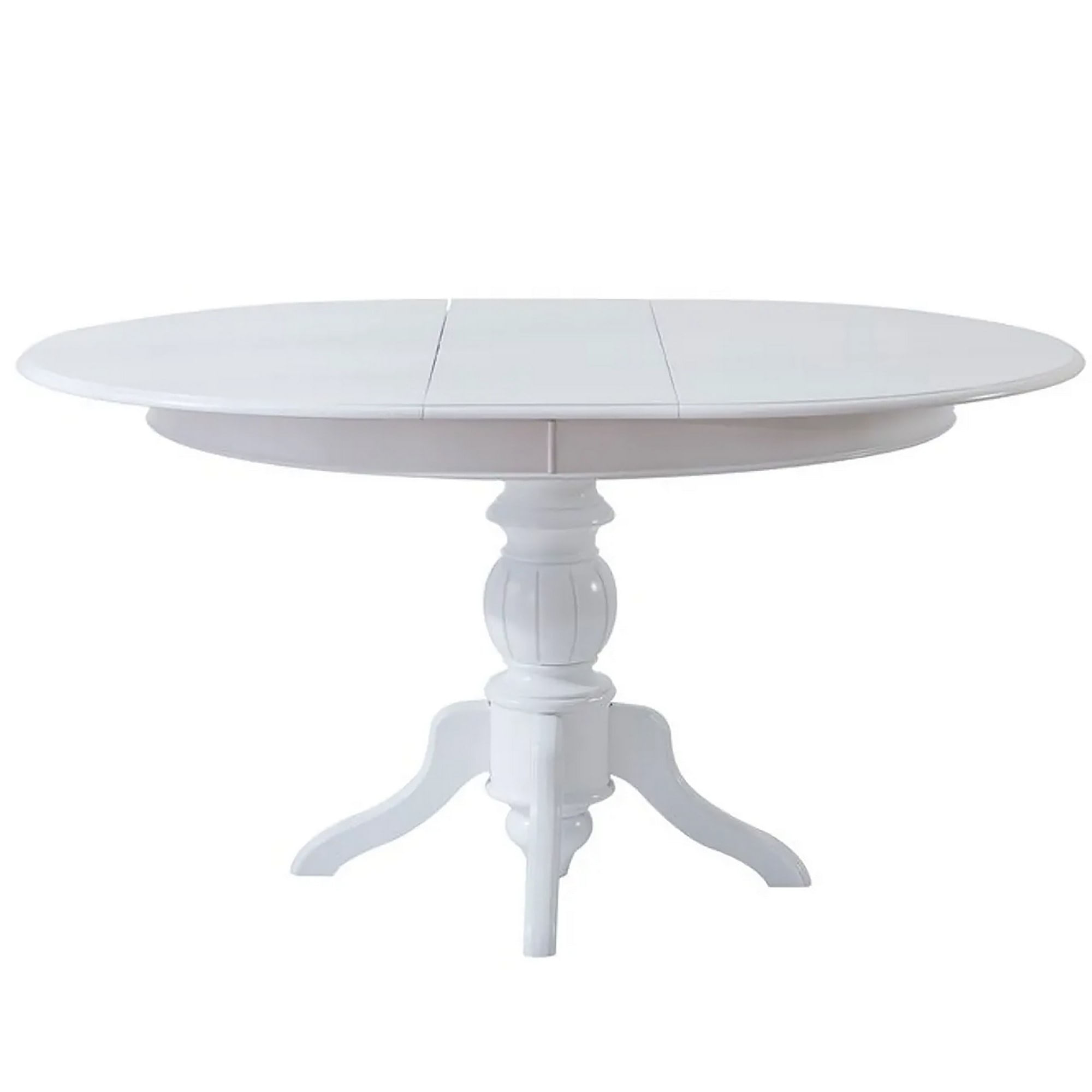 Masa extensibila, Hanah Home, lemn masiv si mdf, alb, 118x75x118/158 cm