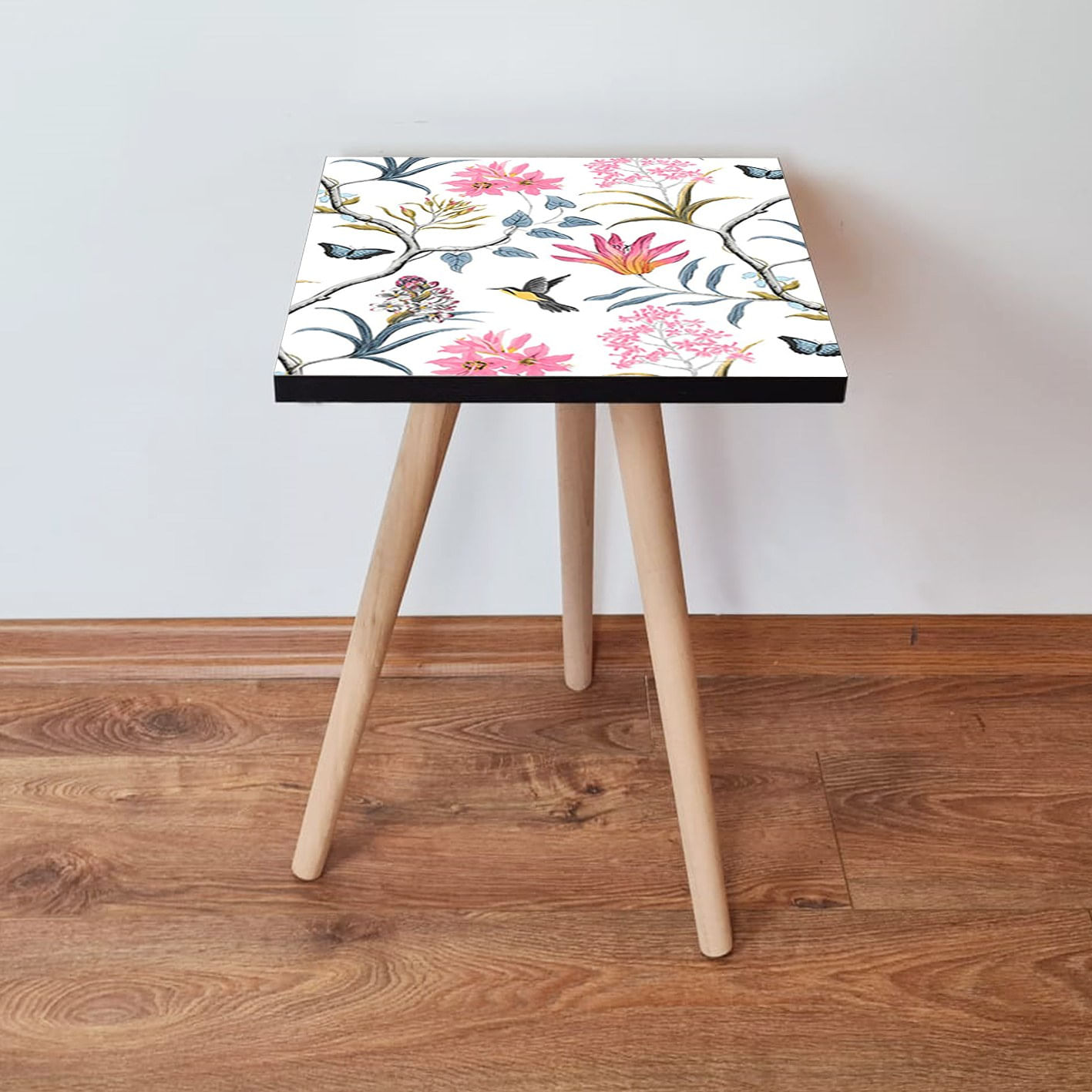 Masuta laterala, Hanah Home, mdf, roz, galben, negru, albastru, 35x35x42 cm