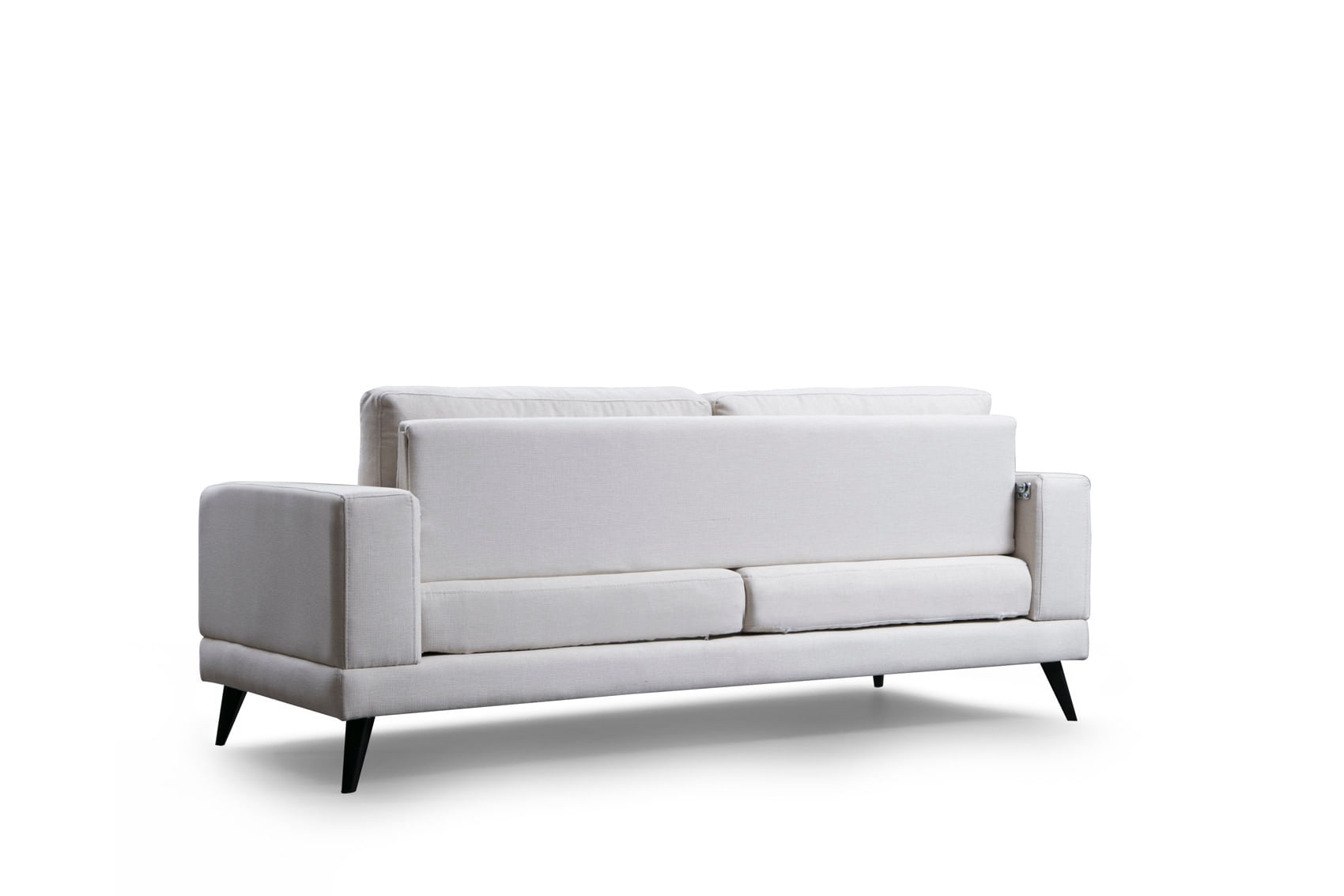 Canapea extensibila 3 locuri, Hanah Home, structura lemn fag, stofa poliester, bej, 210x90x85 cm — imaginea 8