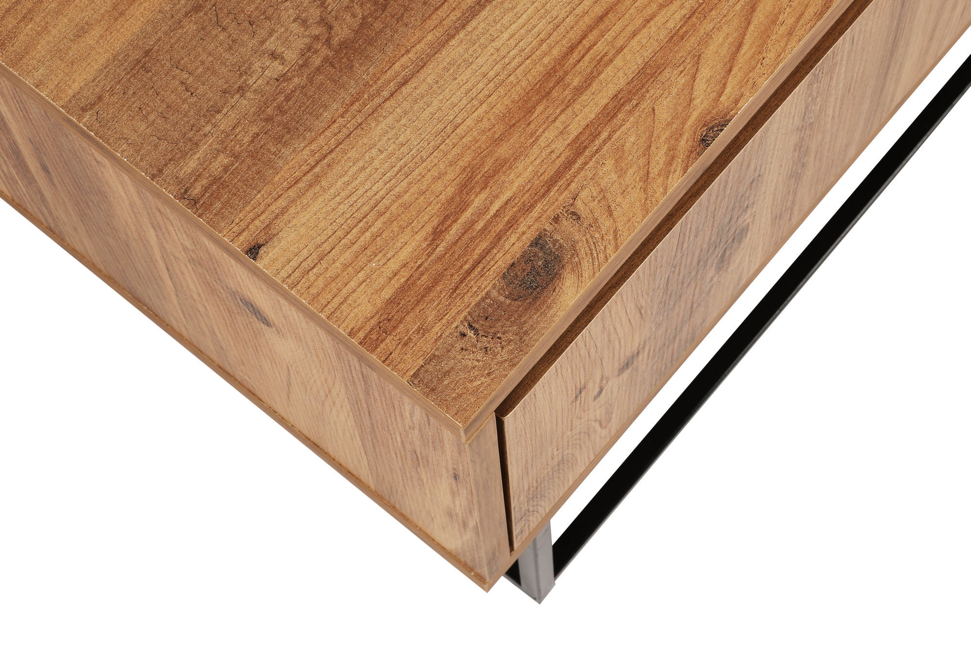 Comoda tv, Hanah Home, pal melaminat, nuc si negru, 180x50x40 cm — imaginea 11