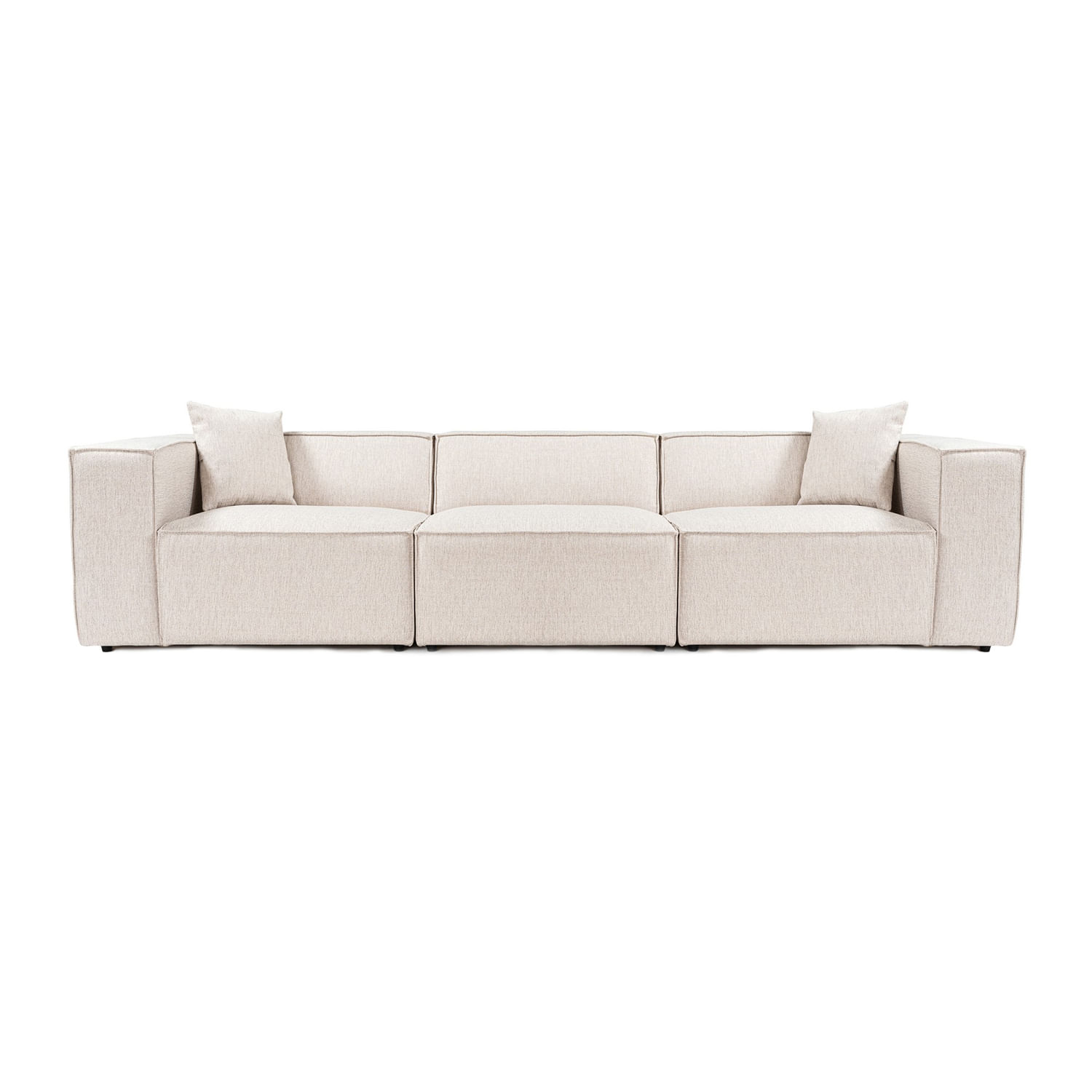 Canapea 3 locuri, Hanah Home, in, maro deschis, 303x108x65 cm — imaginea 4