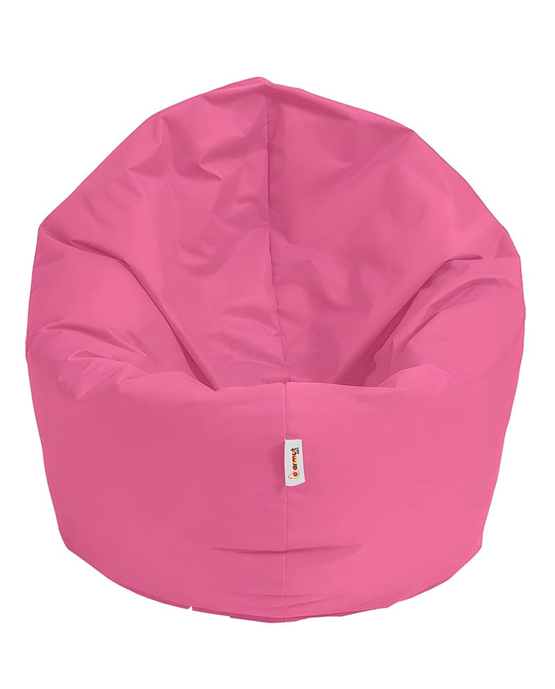 Puf de gradina, Hanah Home, poliester impermeabil, roz, diametru 100 cm