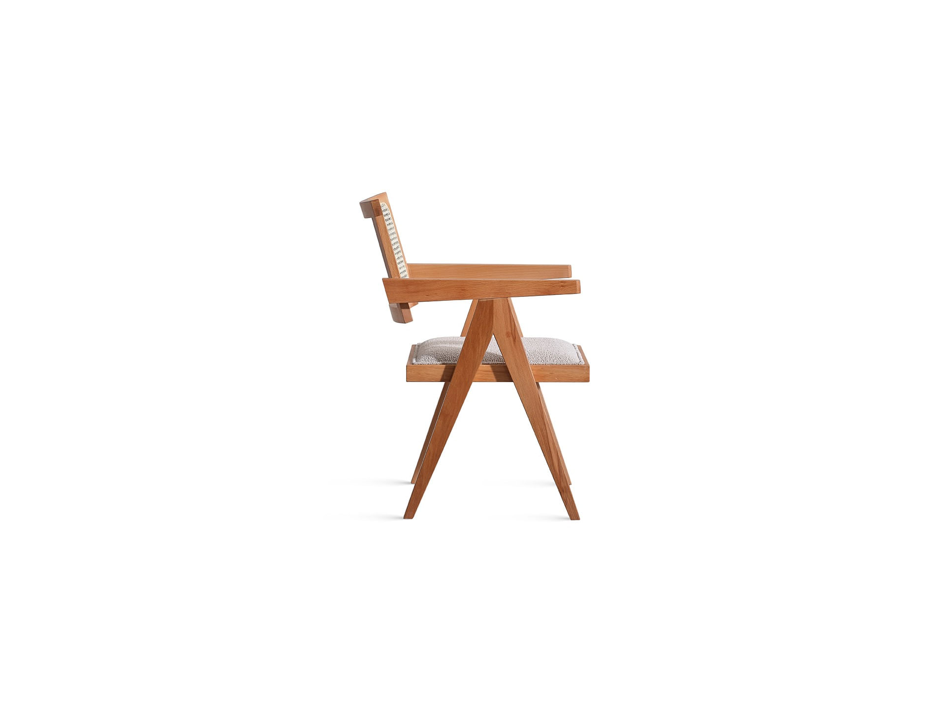 Fotoliu, Hanah Home, lemn fag, stofa teddy, natural, 51x52x76 cm — imaginea 3