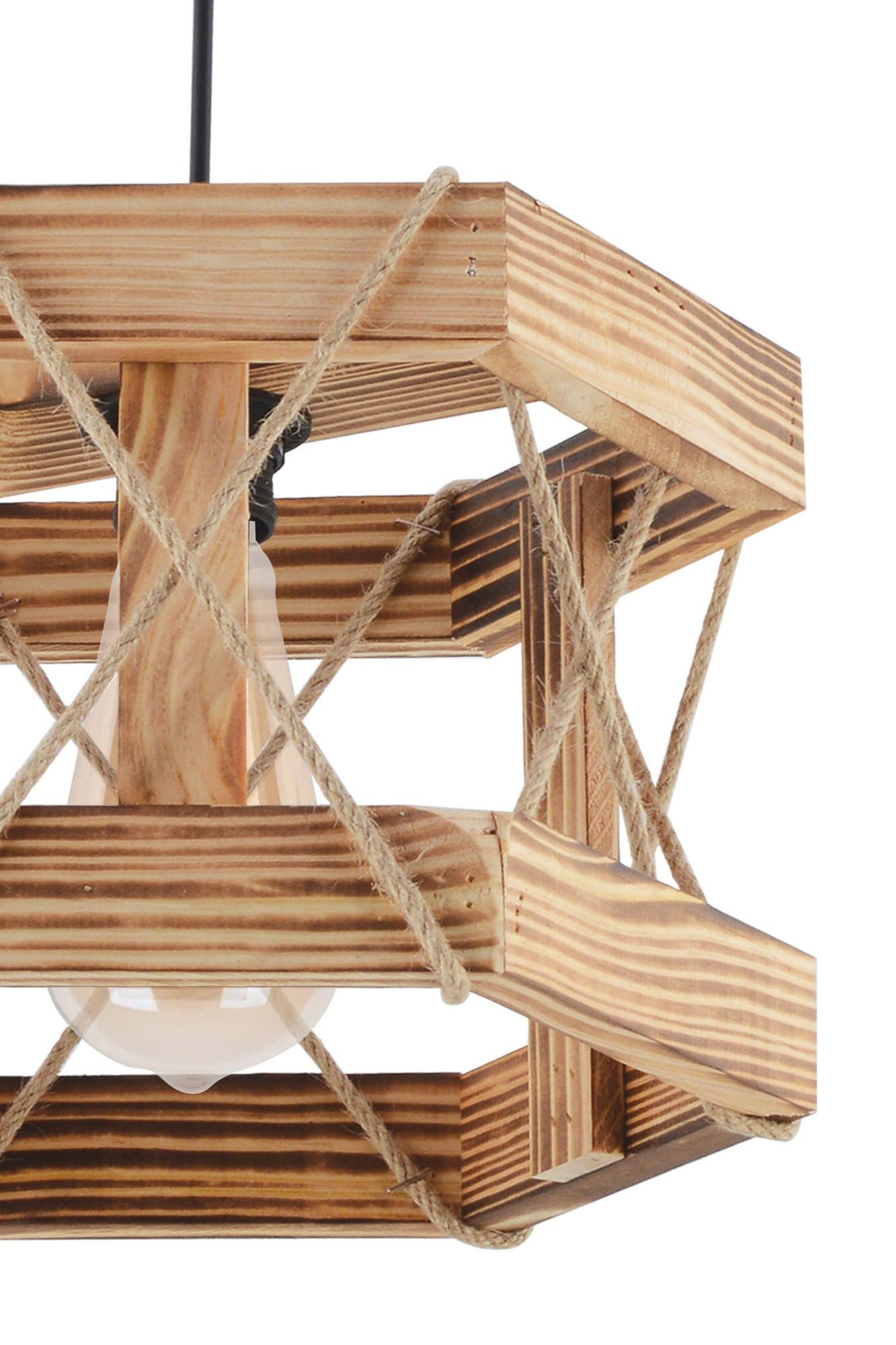 Candelabru, Opviq, lemn, natural, 26x30x65 cm