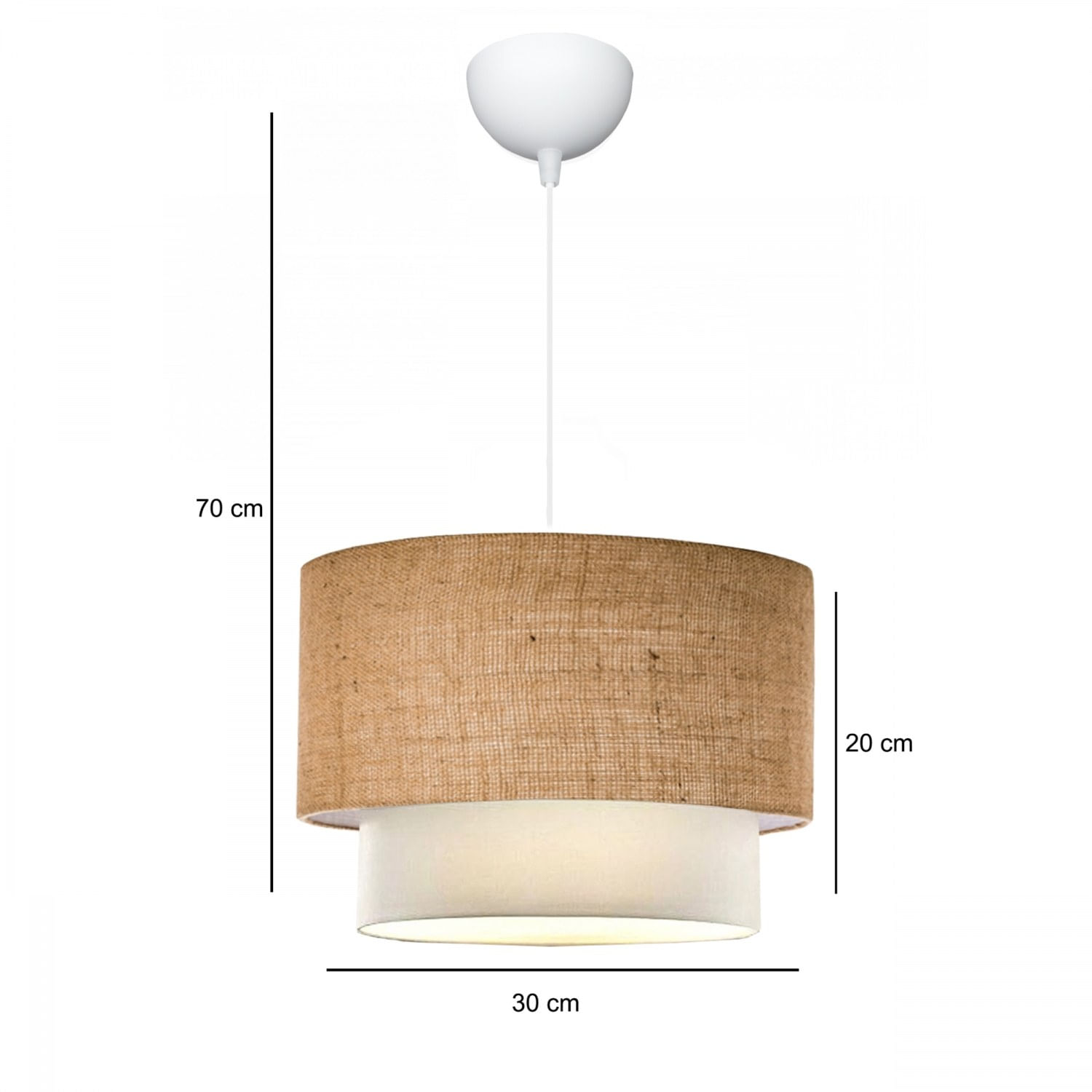 Candelabru, Opviq, material textil, bej, diametru 30 cm, inaltime 70 cm
