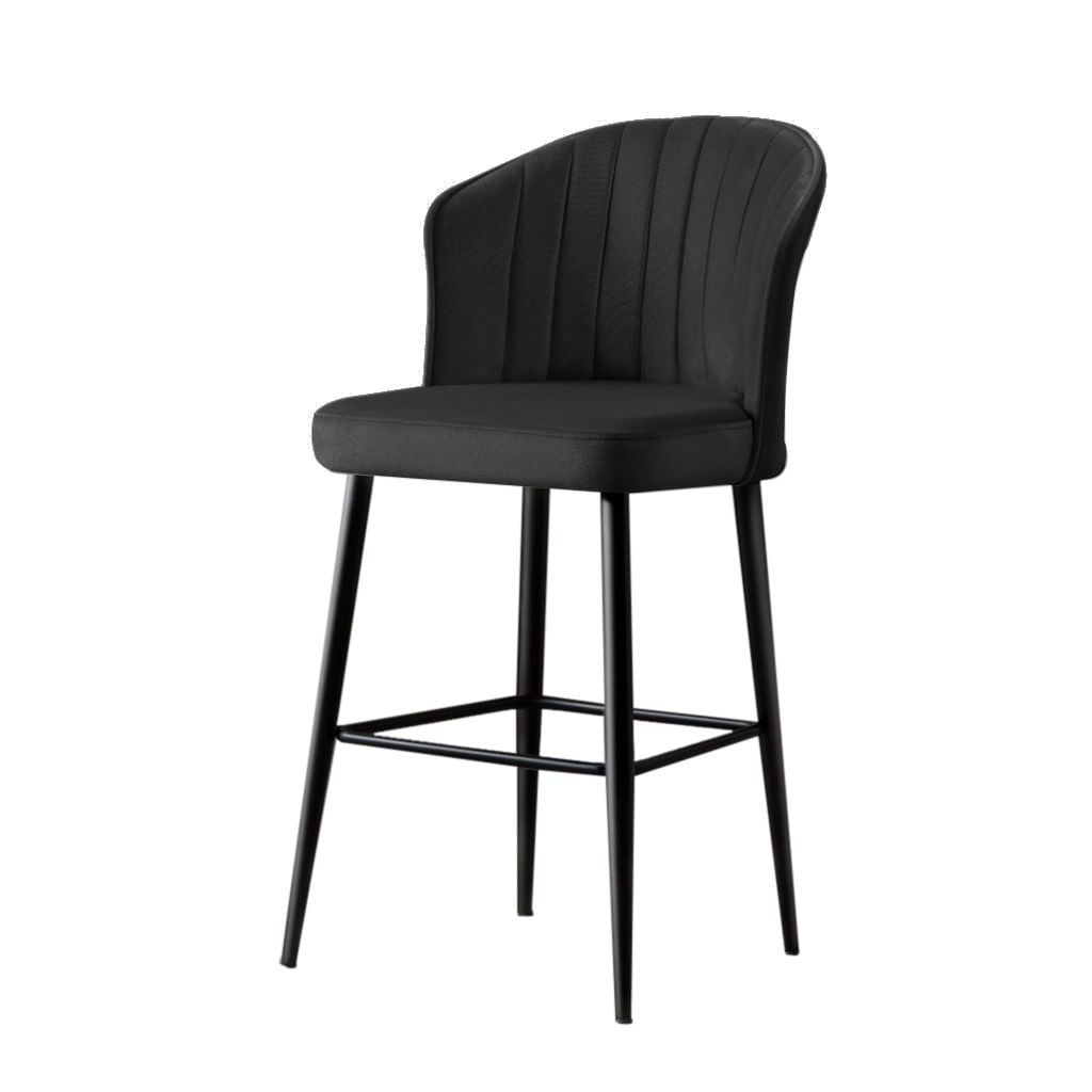 Set scaune de bar, Hanah Home, panou de particule cu melamina, negru, 52x42x97 cm, 4 bucati — imaginea 3