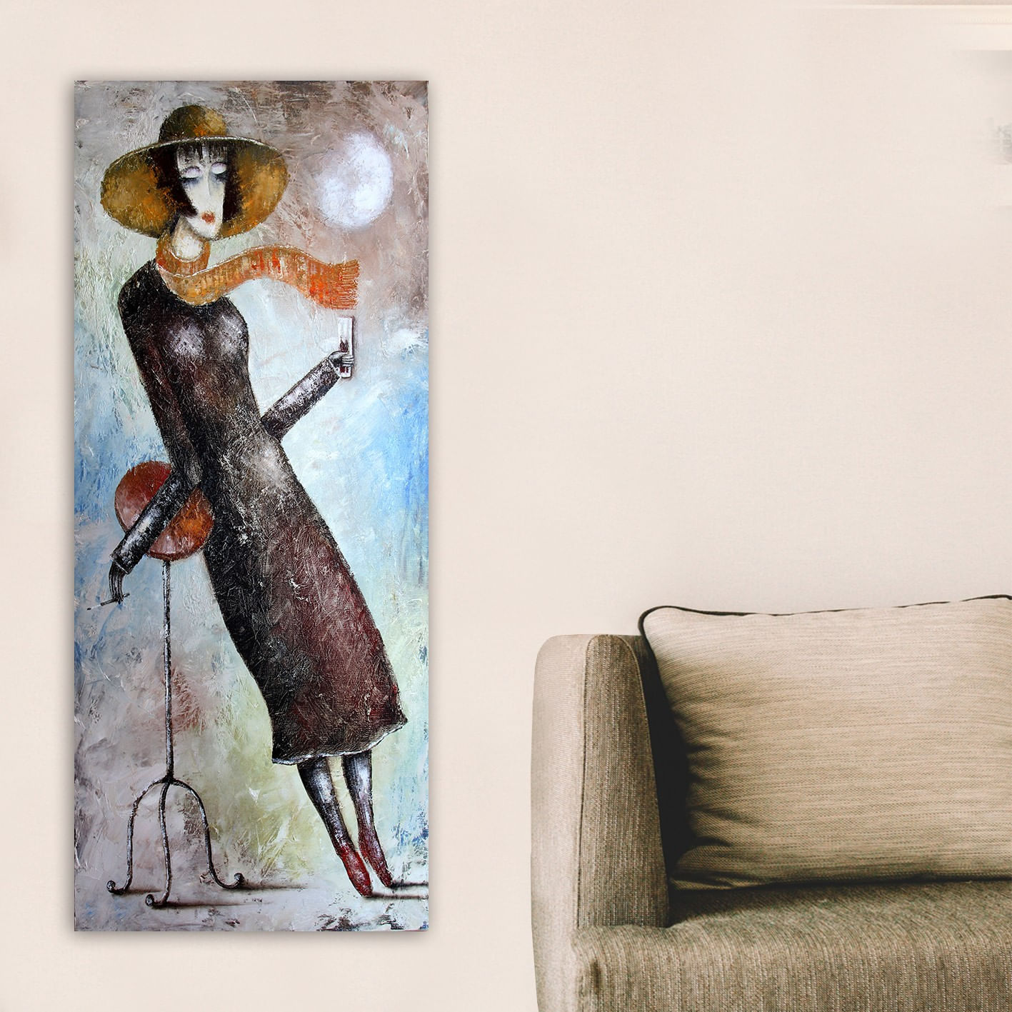 Tablou decorativ, Wallxpert, panza, multicolor, 50x120 cm, 451ERN2038