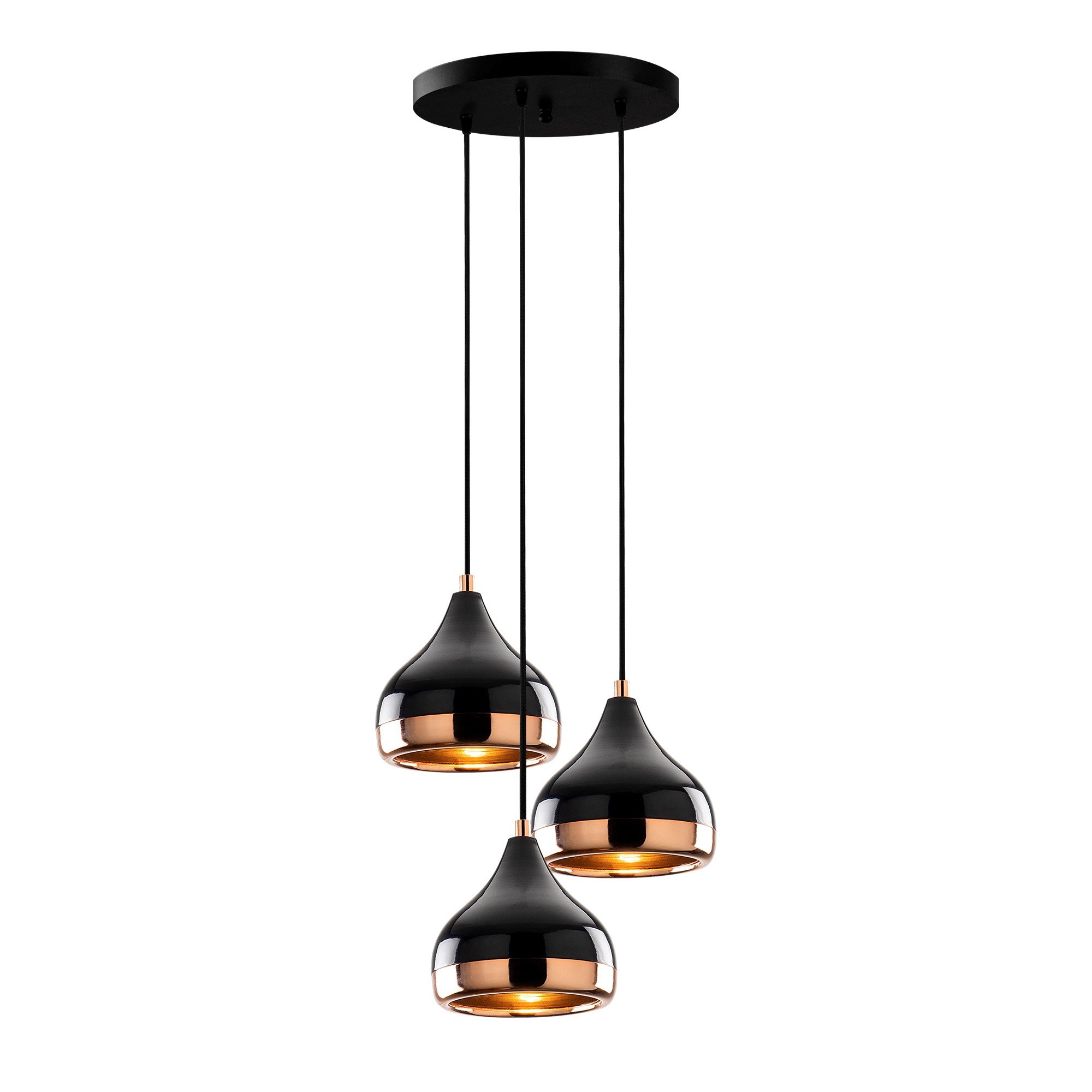 Lustra, Opviq, metal, negru cupru, diametru 37 cm, inaltime 111 cm - 4 | YEO