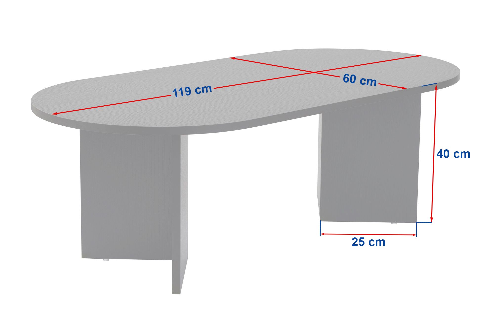 Masa de cafea, Hanah Home, pal melaminat, stejar safir si negru, 119x60x40 cm — imaginea 6