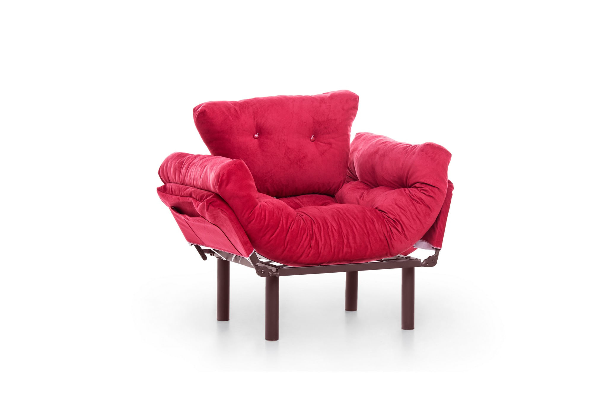 Fotoliu, Atelier Del Sofa, metal, poliester, maro, 95x85x70 cm — imaginea 9
