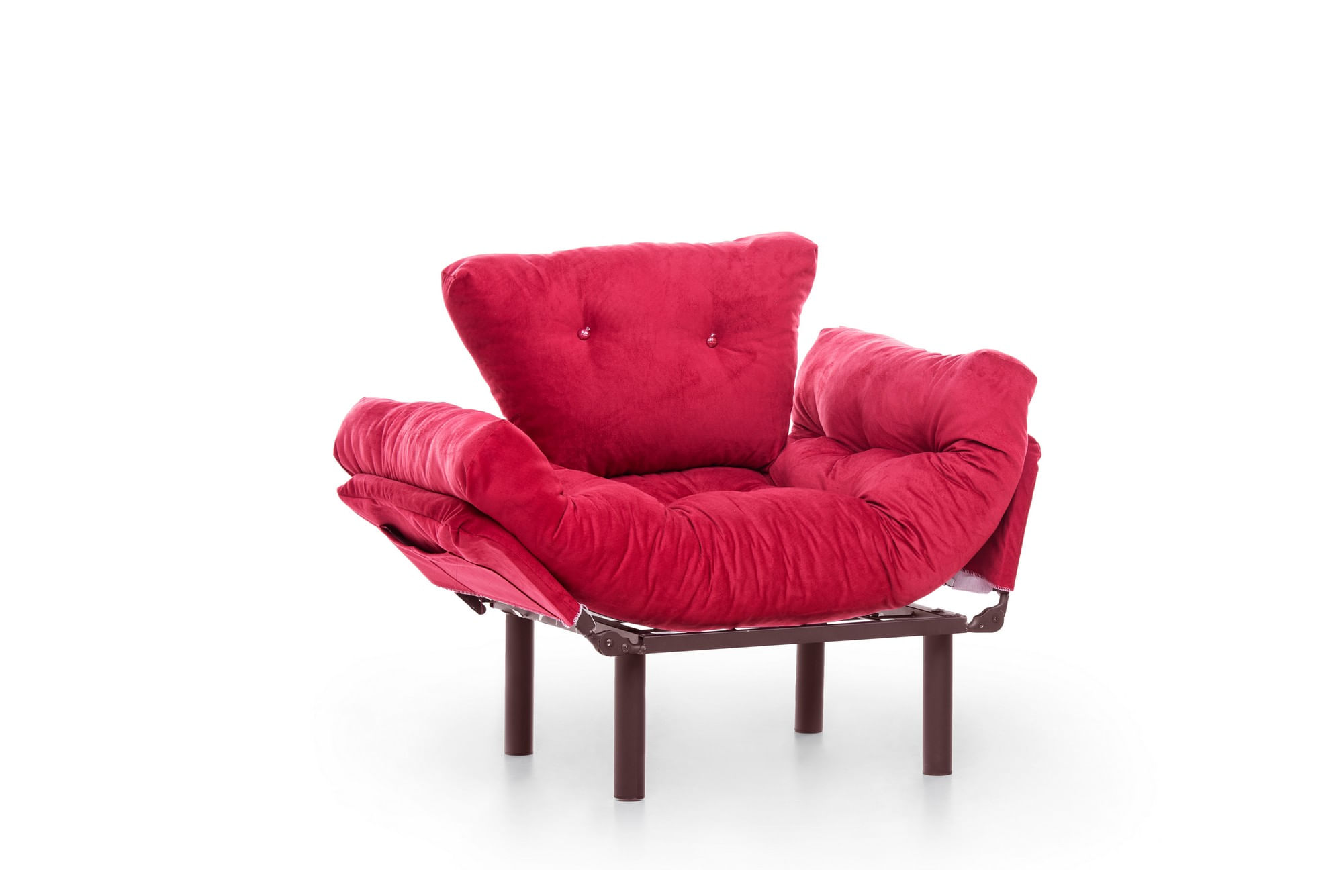 Fotoliu, Atelier Del Sofa, metal, poliester, maro, 95x85x70 cm — imaginea 10
