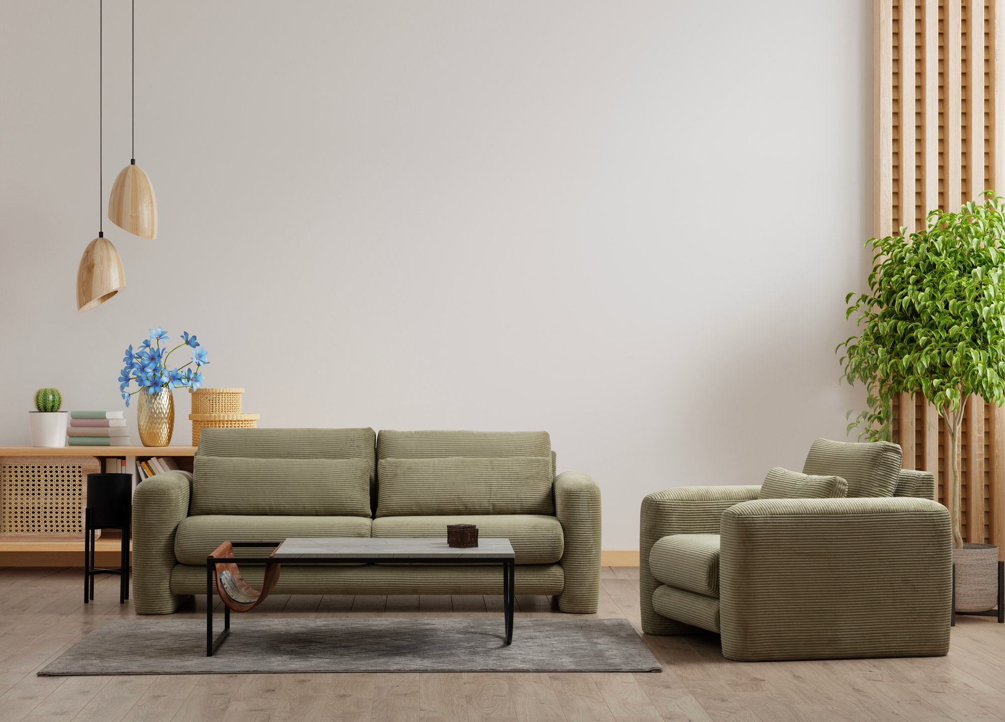 Canapea 2 locuri, Atelier Del Sofa, lemn de fag si pal, verde, 180x97x73 cm — imaginea 3
