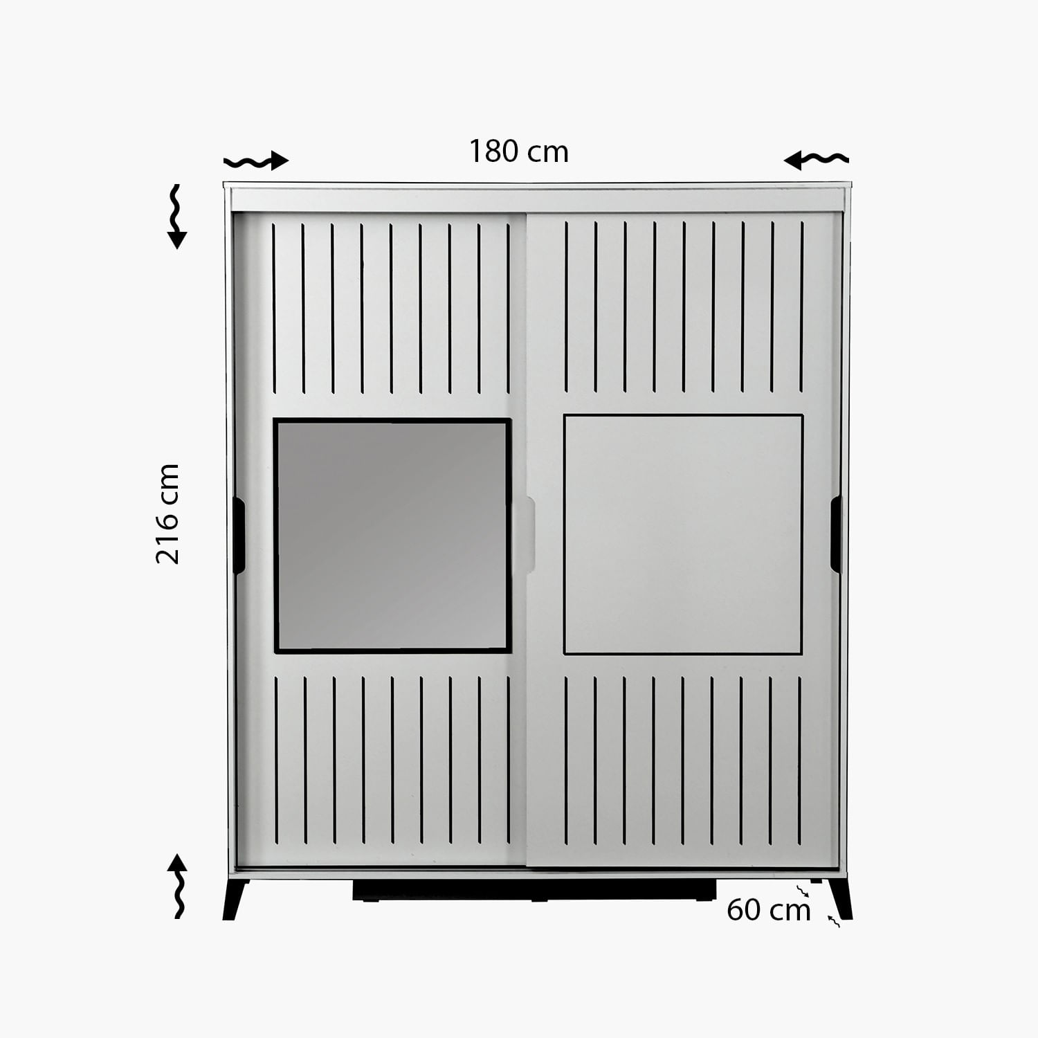 Sifonier, Hanah Home, pal melaminat, stejar, 180x60x216 cm — imaginea 3
