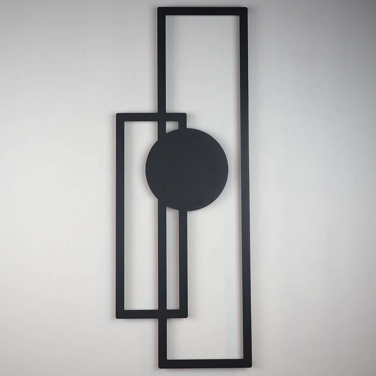 Accesoriu decorativ de perete, Wallxpert, otel, negru, 32x85 cm