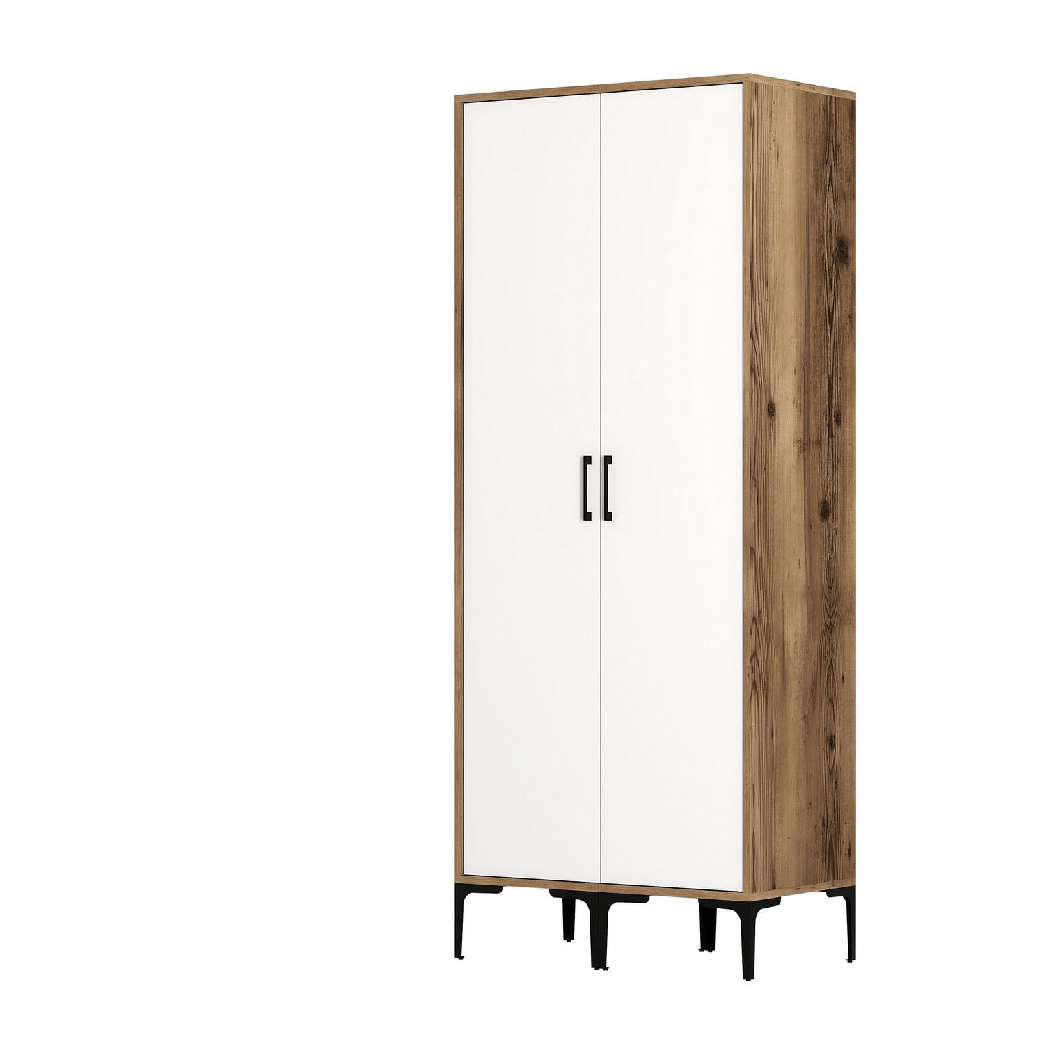 Sifonier, Hanah Home, pal melaminat, nuc si alb, 80x47.5x201.4 cm, 845HCT5445 — imaginea 3