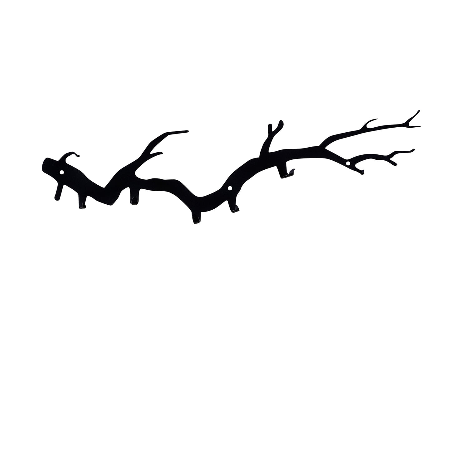 Cuiere de perete, Wallxpert, metal, negru, 87x22 cm