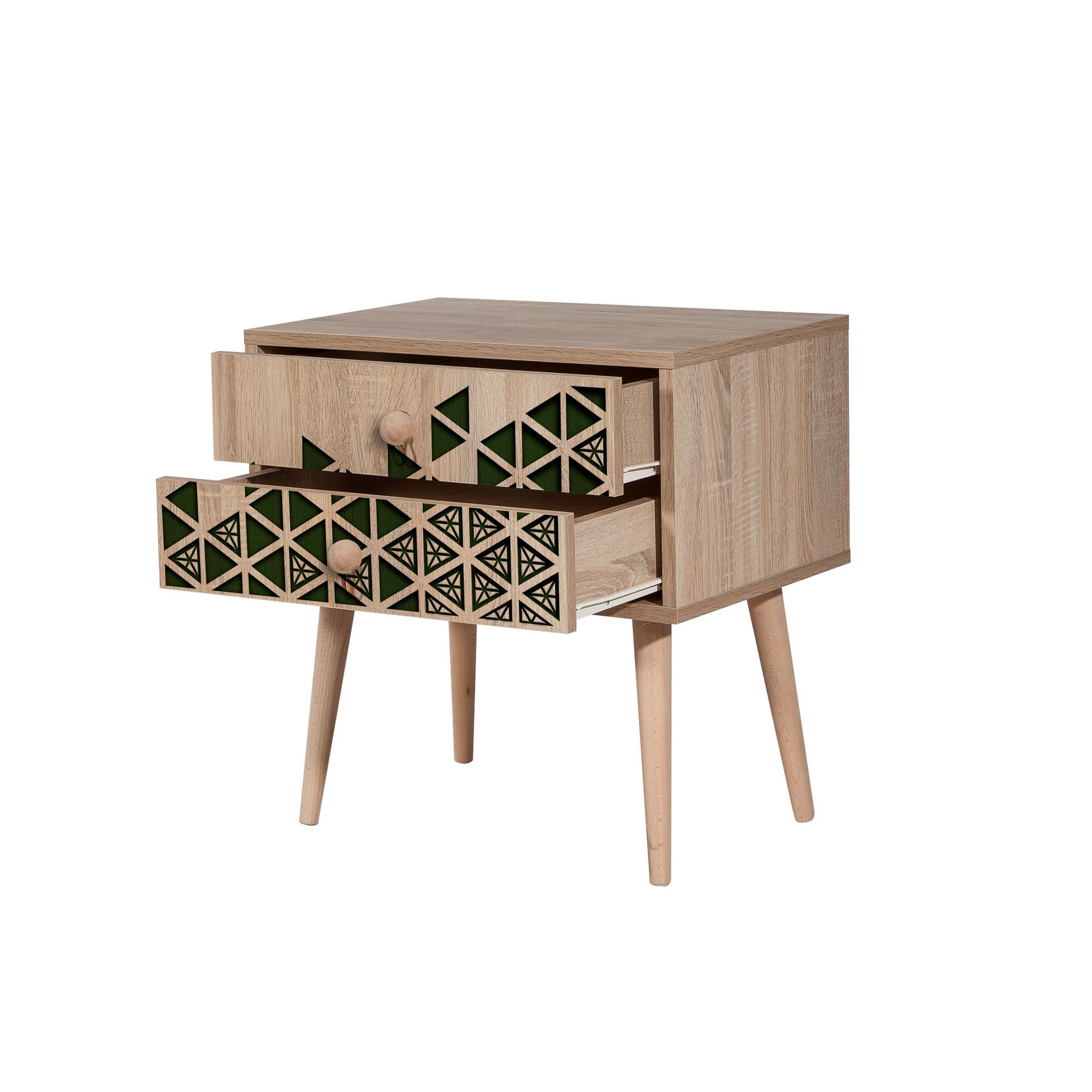 Noptiera, Hanah Home, pal melaminat, stejar sonoma, 60x40x61 cm, 869VEL3508 — imaginea 3