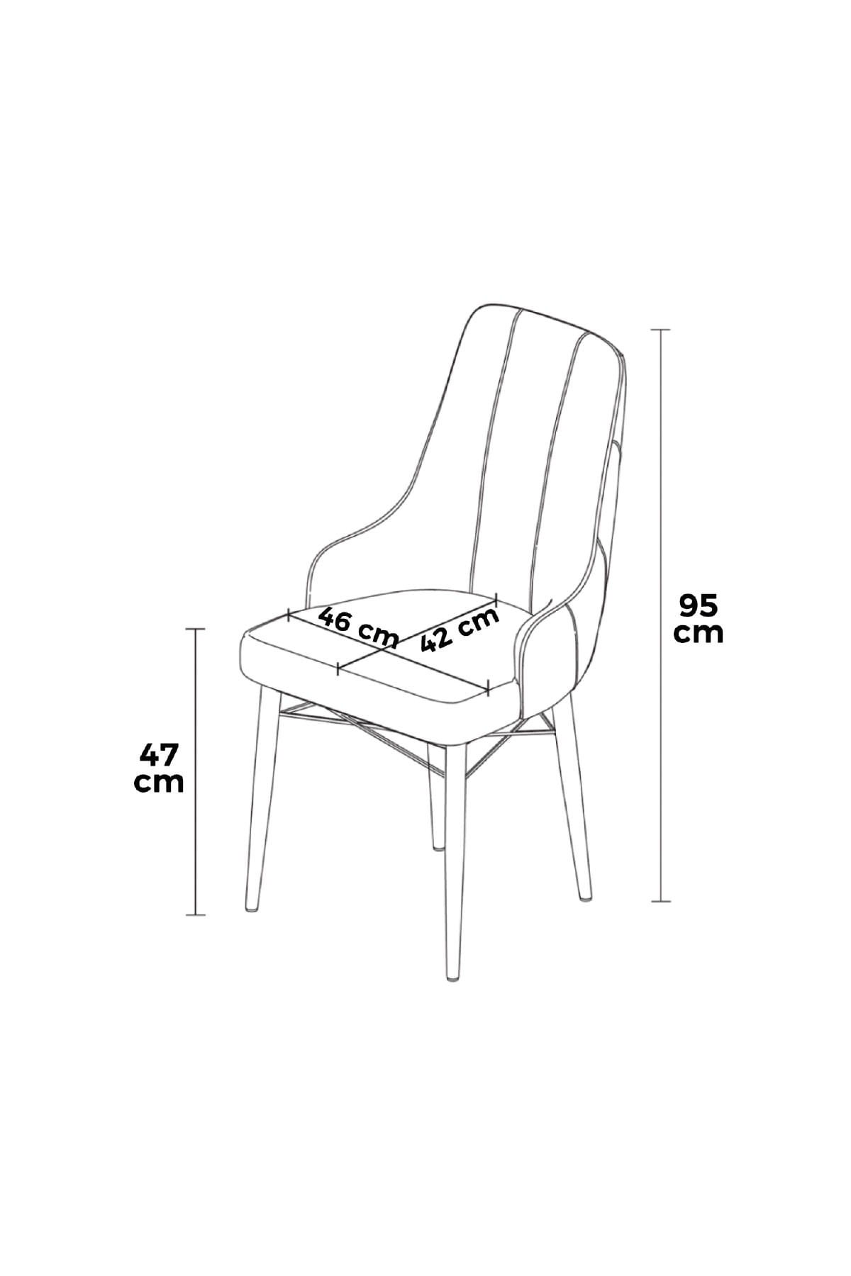 Set scaune, Hanah Home, metal, babyface, cappuccino si maro, 46x42x95 cm — imaginea 2