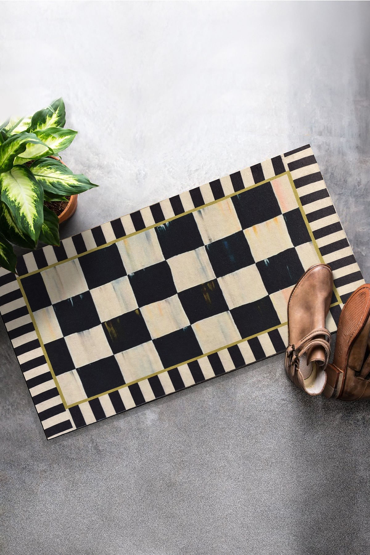 Covoras de intrare, Conceptum Hypnose, multicolor, 40x60 cm, 100% pvc, antiderapant, 877CHL1057