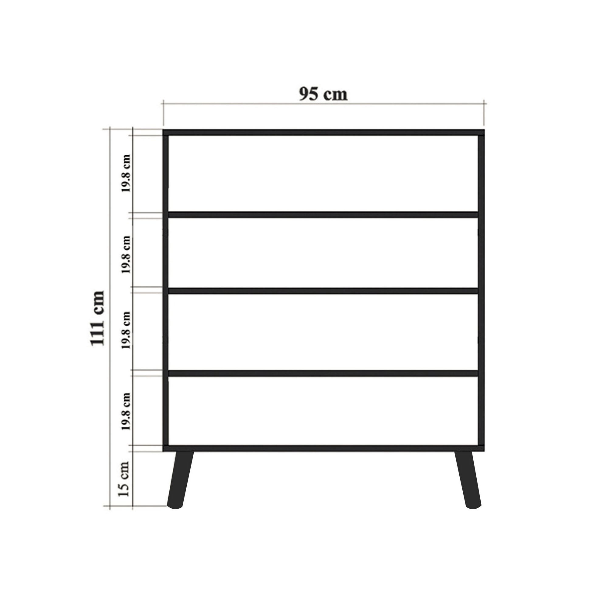 Dulap multifunctional, Hanah Home, pal melaminat, sonoma, galben, alb, 95x36x111 cm