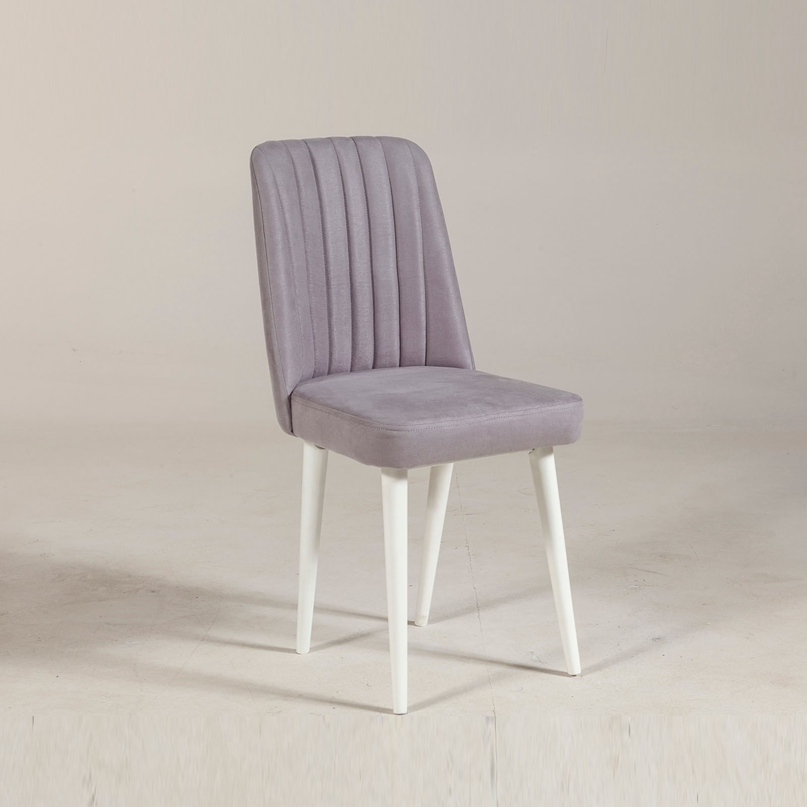 Scaun, Hanah Home, catifea, alb soho, 47x46x89 cm — imaginea 3