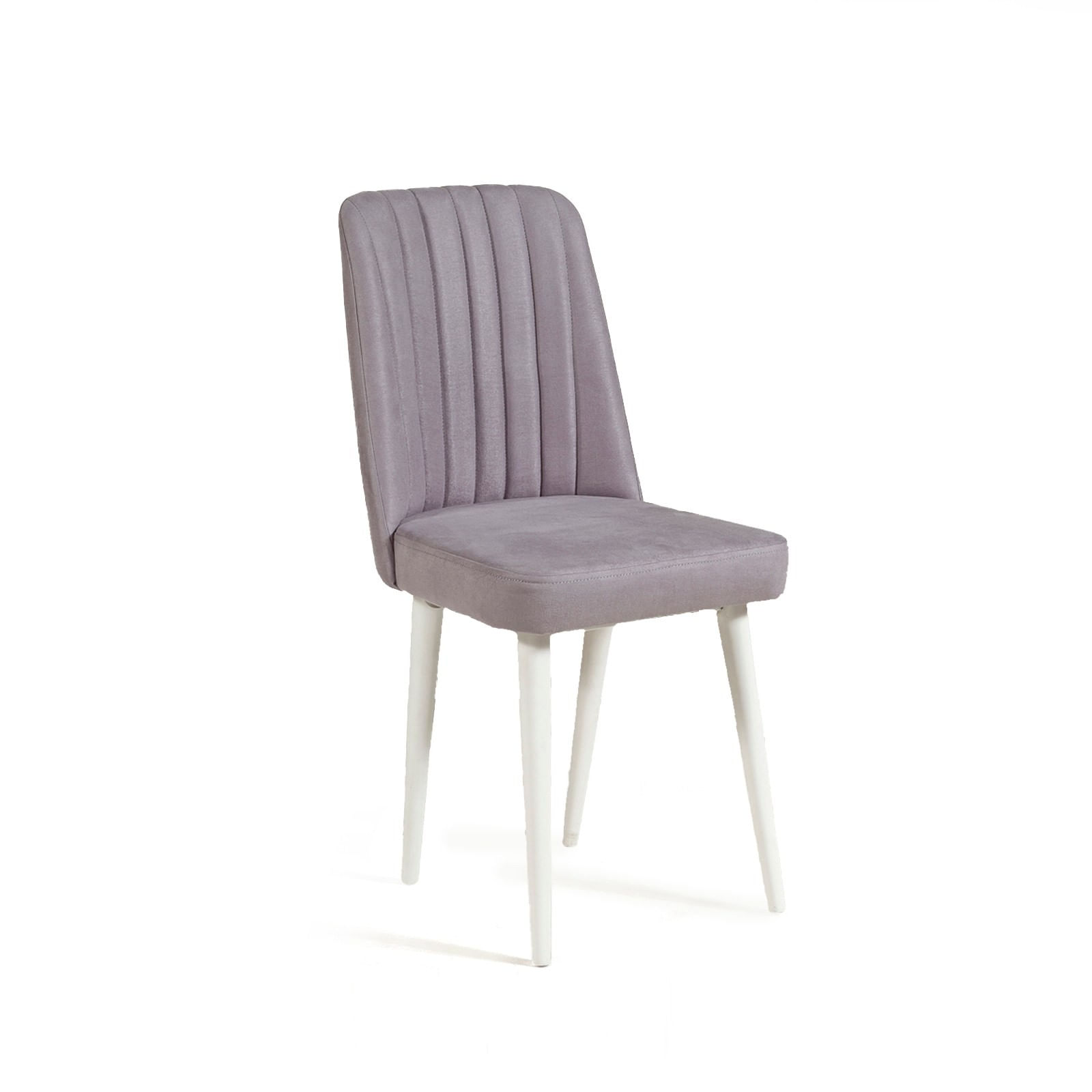 Scaun, Hanah Home, catifea, alb soho, 47x46x89 cm — imaginea 4