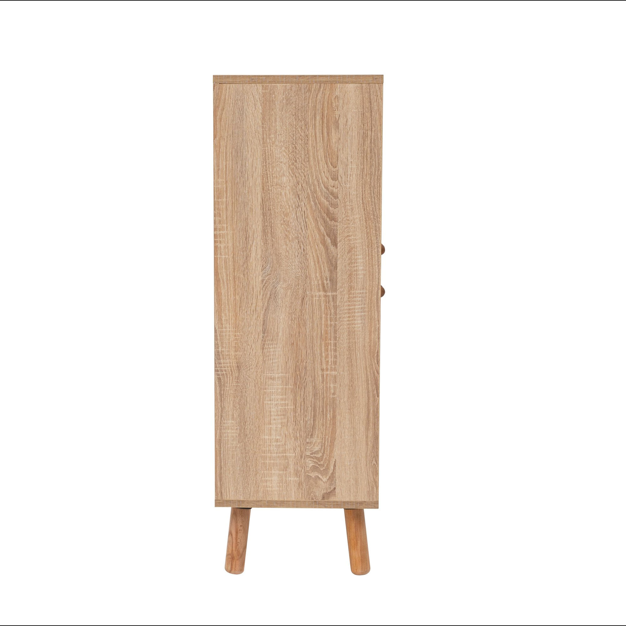 Dulap multifunctional, Hanah Home, pal melaminat, sonoma, galben, alb, 95x36x111 cm — imaginea 9
