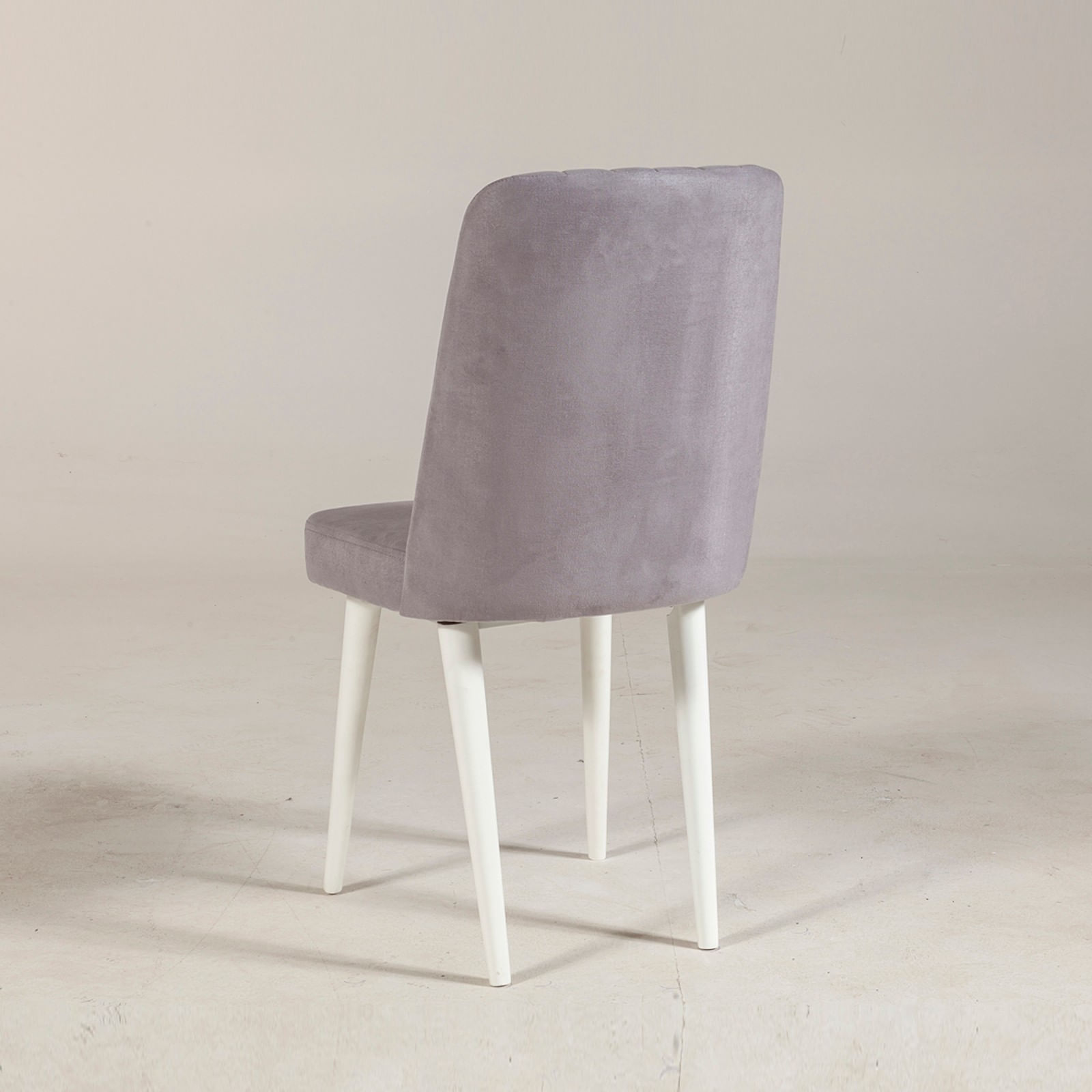 Scaun, Hanah Home, catifea, alb soho, 47x46x89 cm — imaginea 6