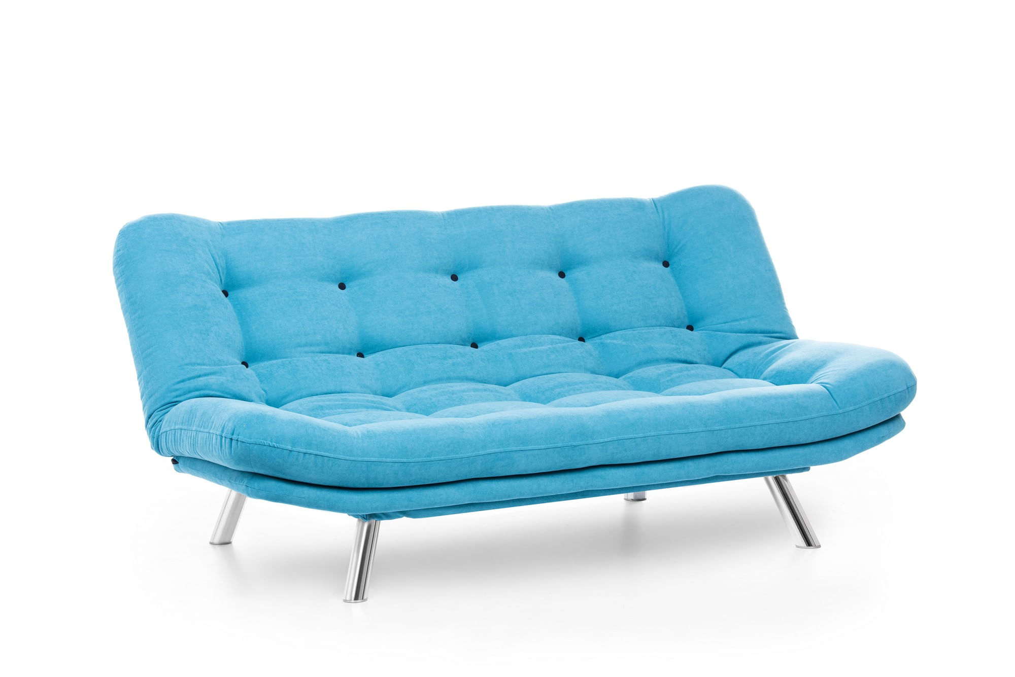 Canapea extensibila, Hanah Home, metal, turcoaz, 200x105x95 cm