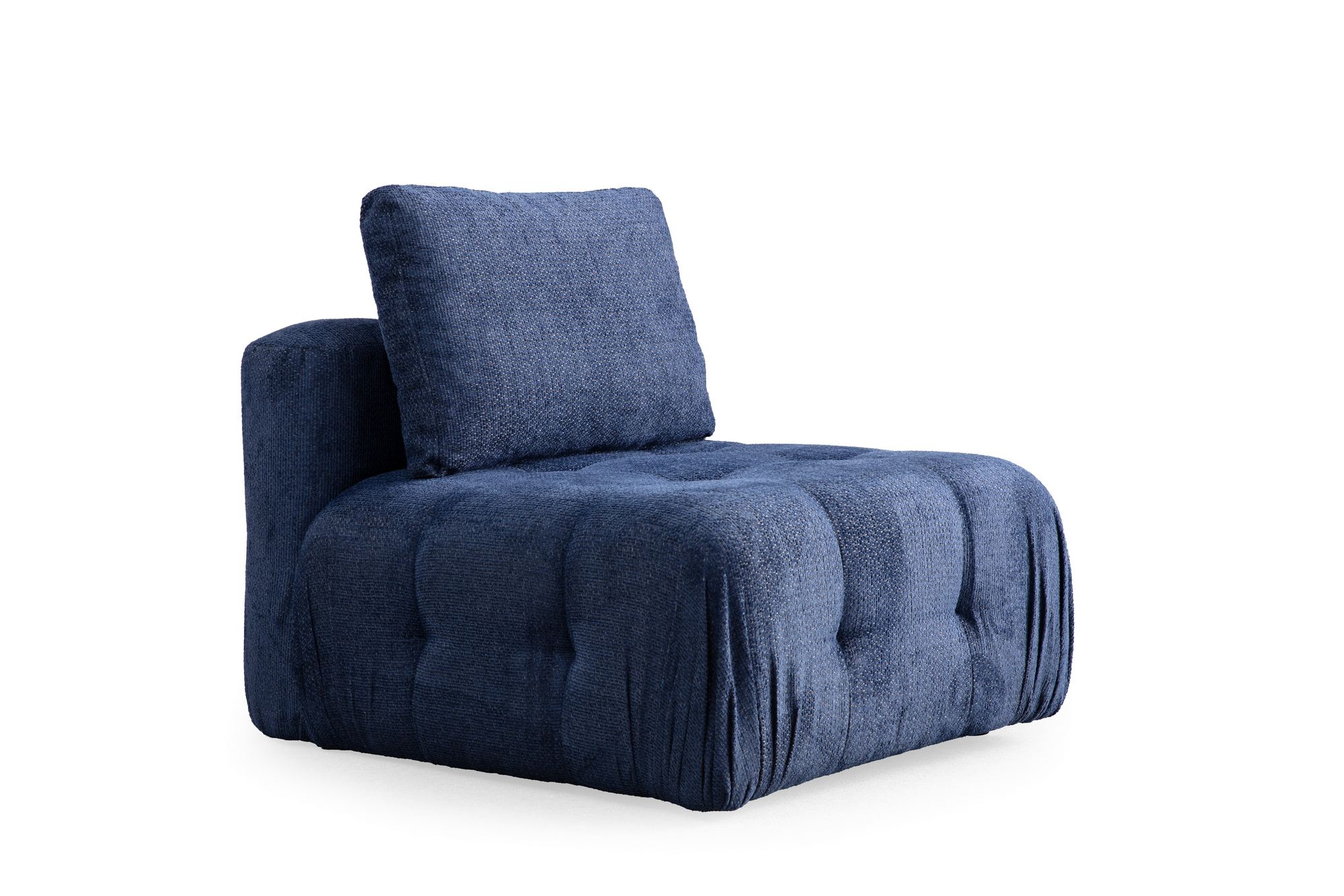 Canapea 1 loc, Atelier Del Sofa, poliester, albastru marin, 90x100x65 cm — imaginea 2