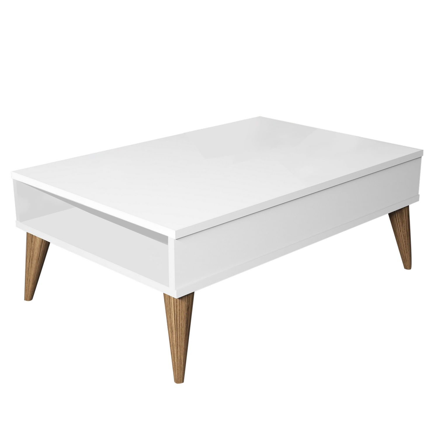 Masuta de cafea, Hanah Home, pal melaminat, alb, 90x60x34.6 cm, 845HCT2872 — imaginea 2