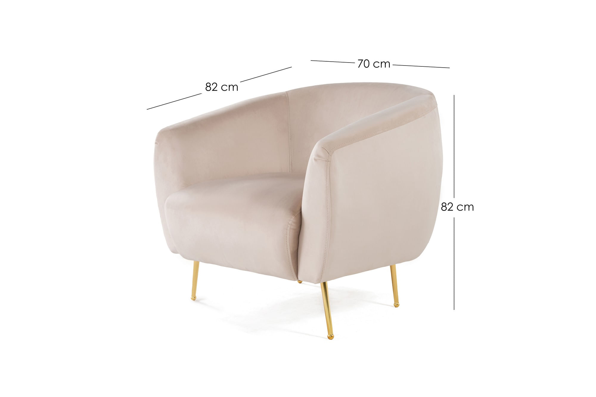 Fotoliu, Atelier Del Sofa, lemn fag, bej, 70x82x82 cm — imaginea 8
