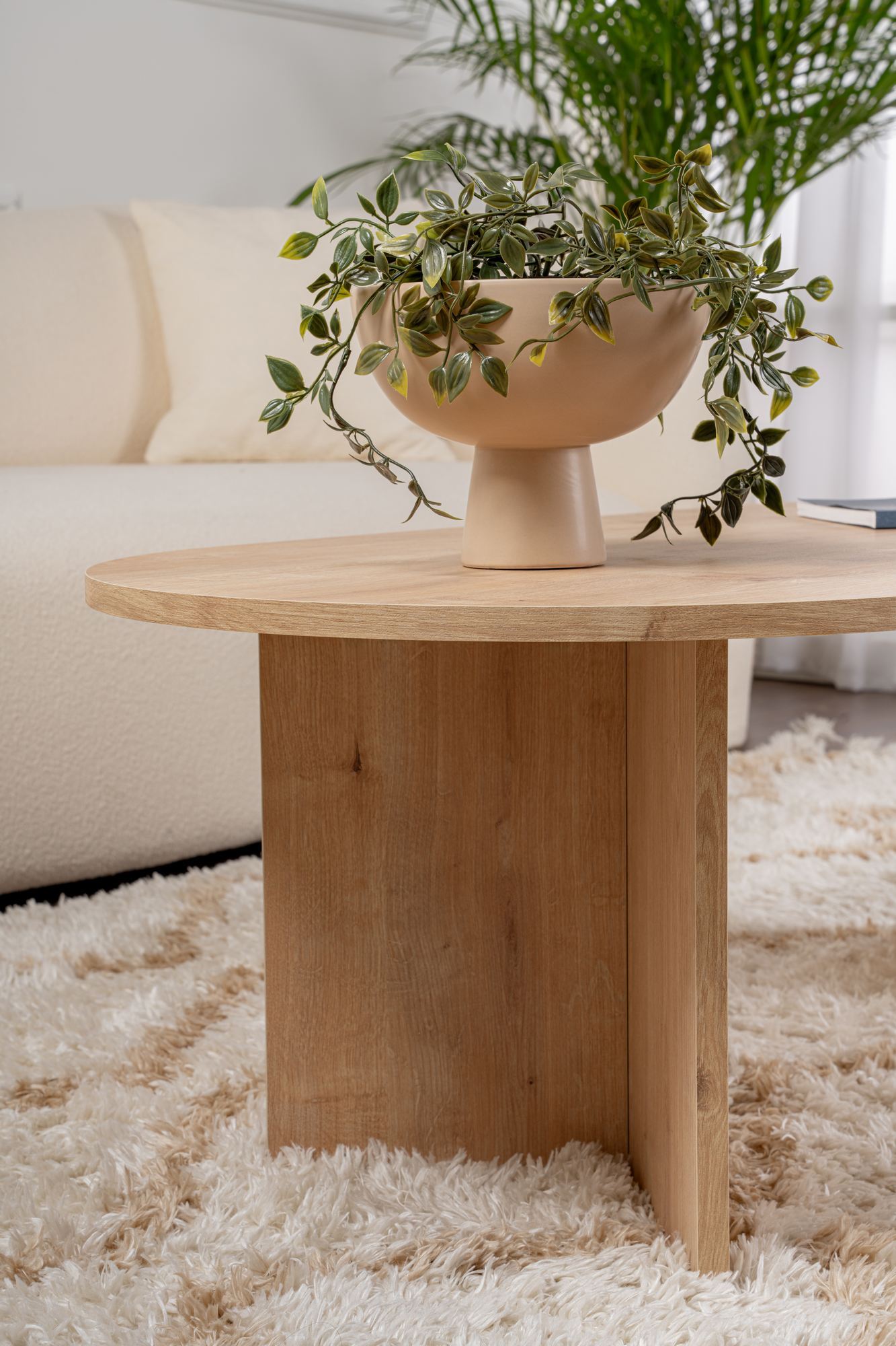 Masuta de cafea, Hanah Home, pal melaminat, stejar safir, 119x60x40 cm - 2 | YEO