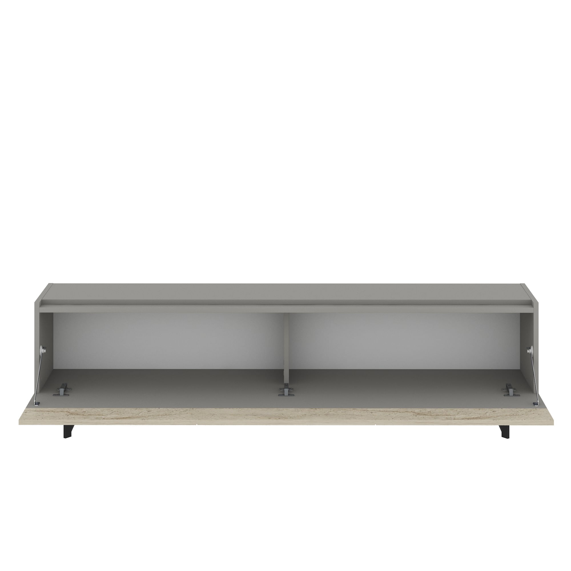 Comoda tv, Hanah Home, pal melaminat, gri si travertin, 180x37x49 cm — imaginea 5