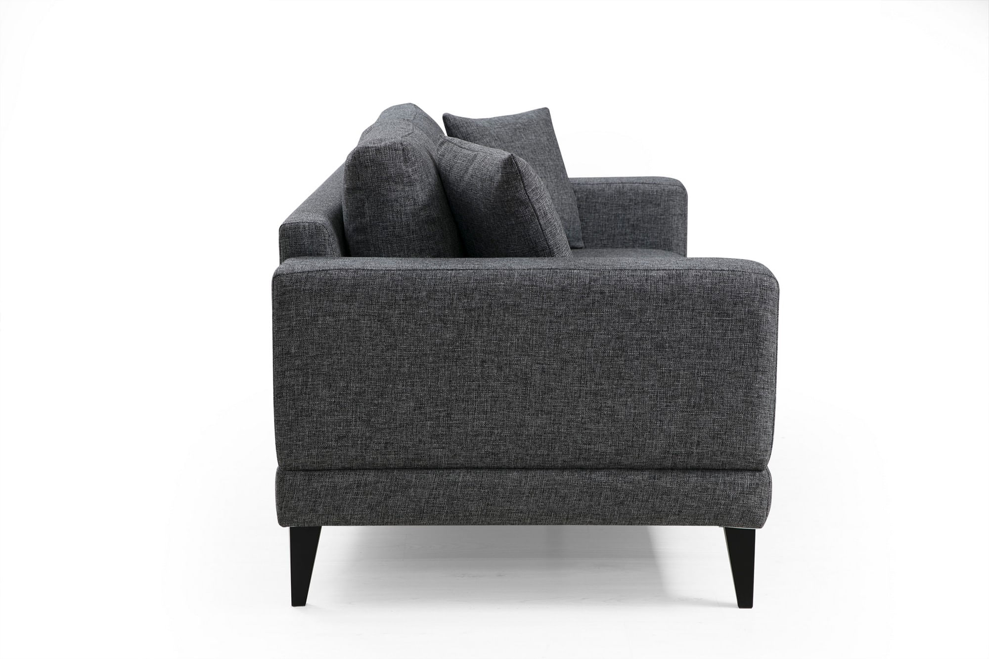 Canapea 2 locuri, Hanah Home, lemn fag si pal, gri inchis, 180x90x85 cm — imaginea 3