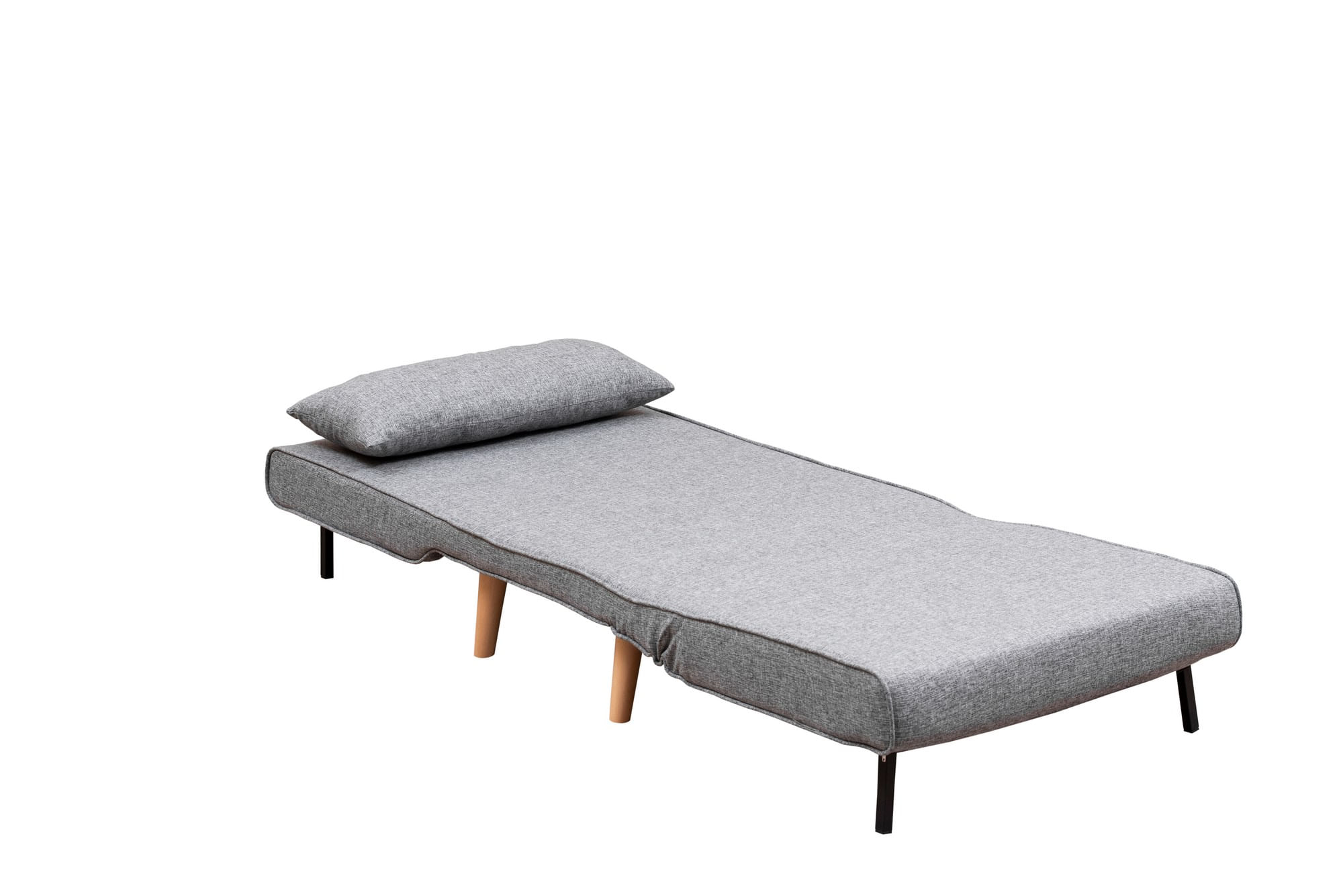 Canapea extensibila, Hanah Home, metal, gri deschis, 180x80 cm — imaginea 7