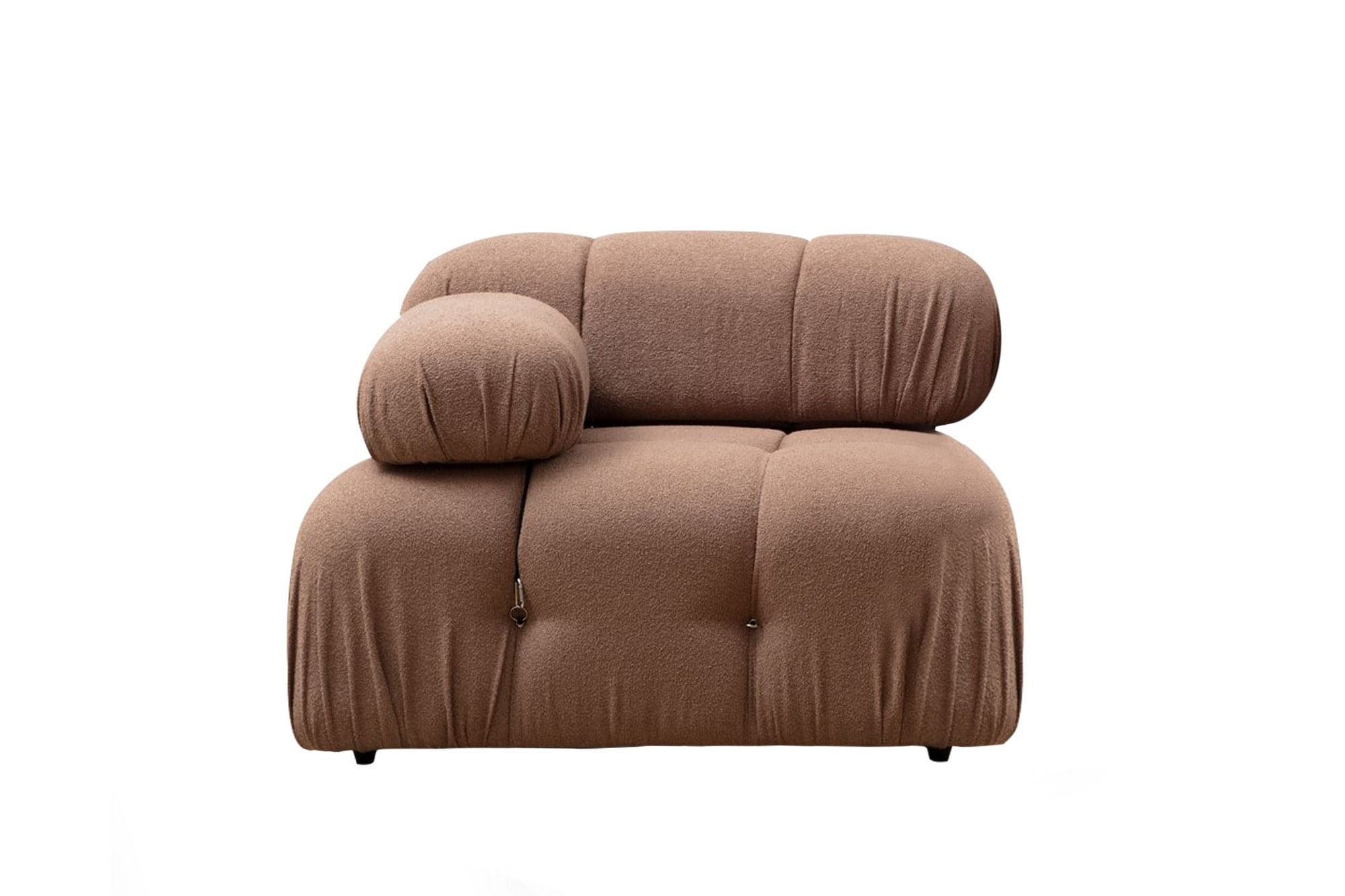 Canapea 1 loc, Hanah Home, poliester, maro, 95x95x75 cm — imaginea 4