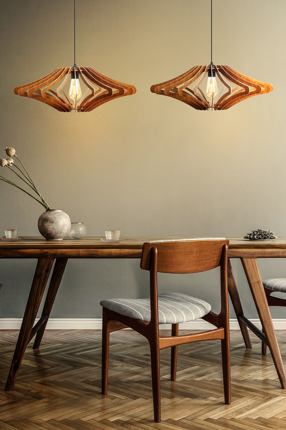 Candelabru, Opviq, mdf, nuc, 47x19x55 cm