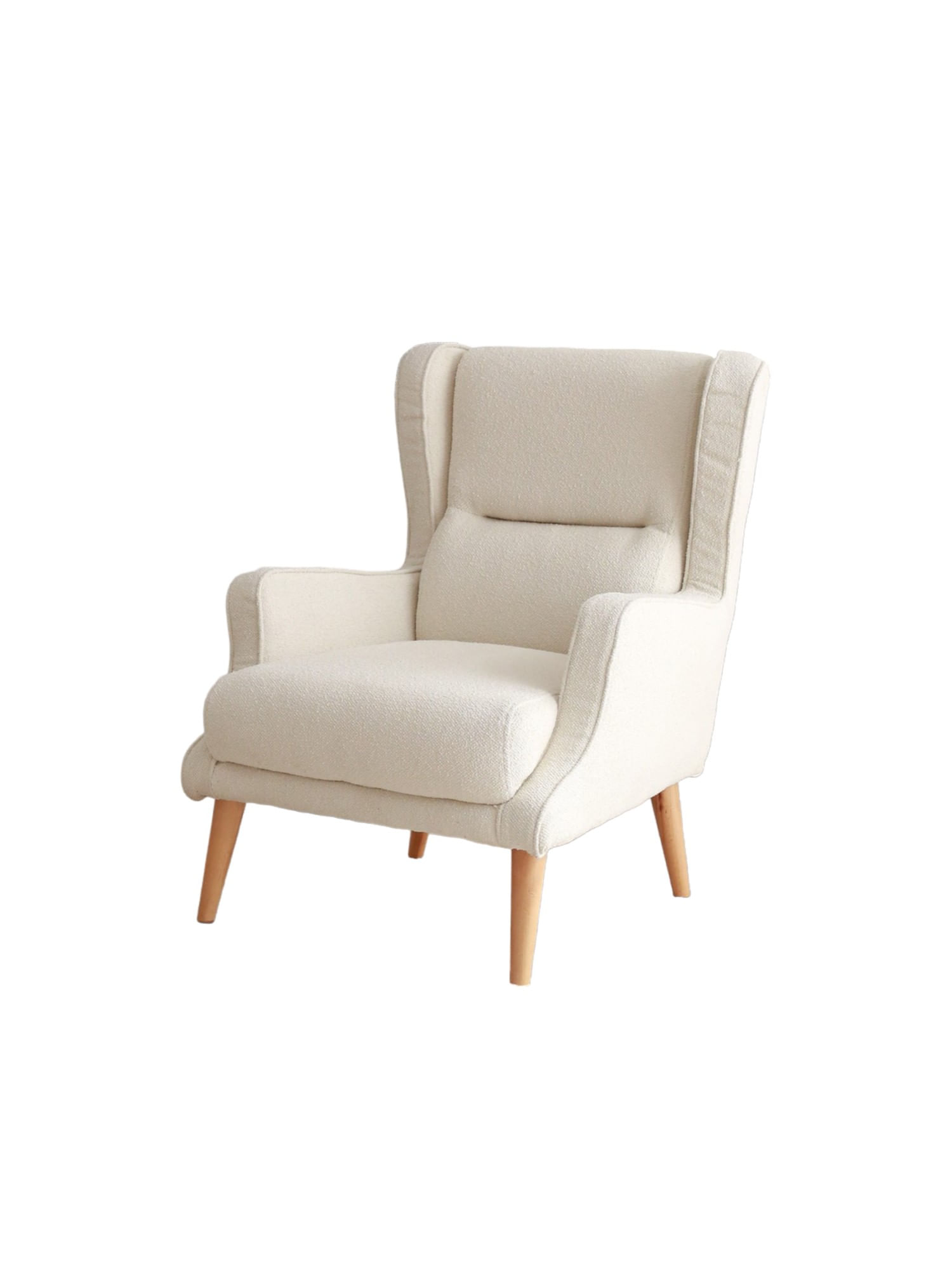 Fotoliu cu aripi, Atelier Del Sofa, teddy, crem, 70x78x94 cm — imaginea 3