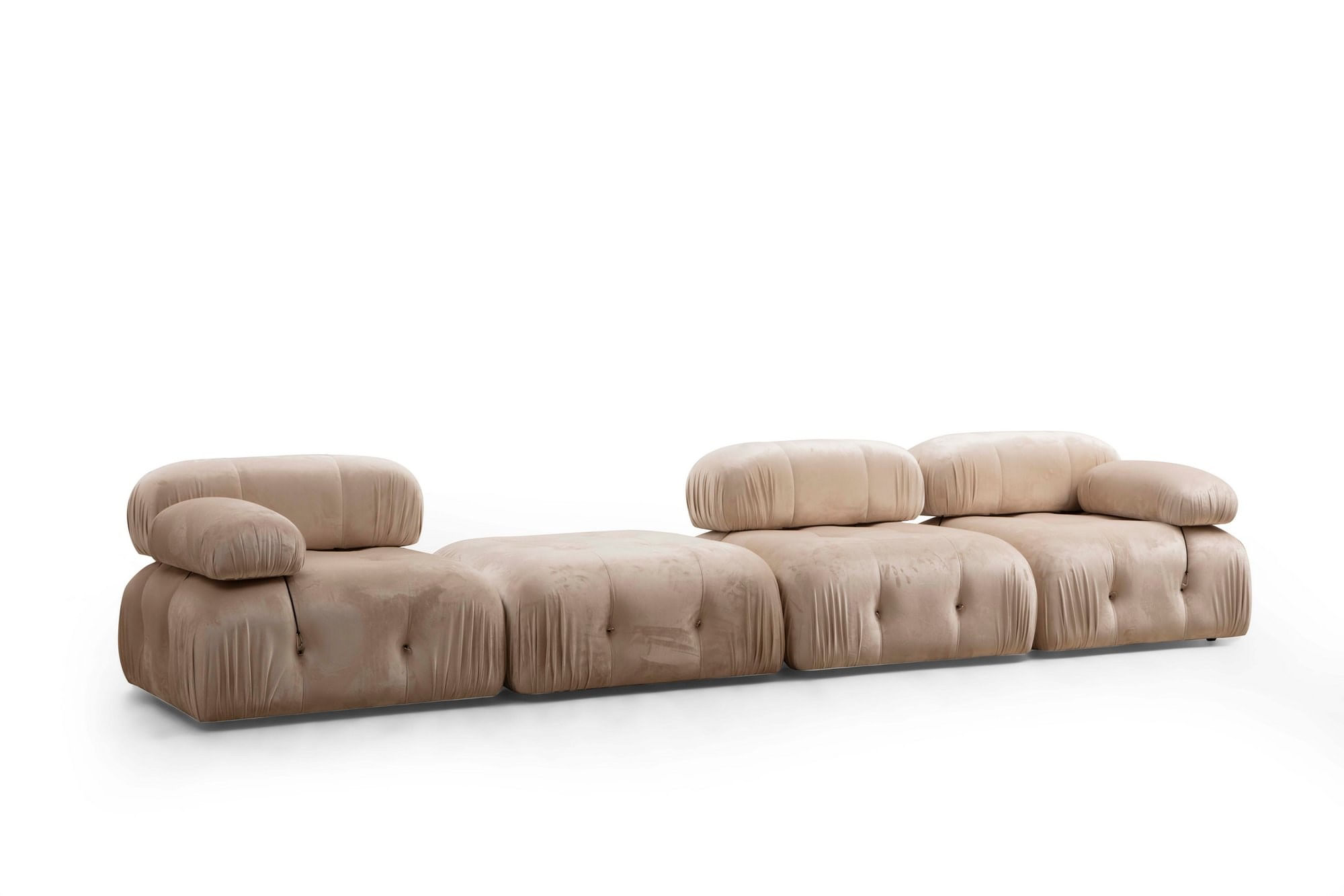 Fotoliu, Hanah Home, material textil, crem, 95x95x75 cm — imaginea 2
