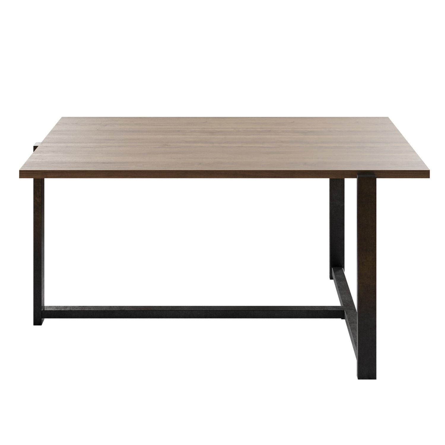 Masuta de cafea, Hanah Home, pal melaminat, nuc si negru, 92x64x45 cm — imaginea 4