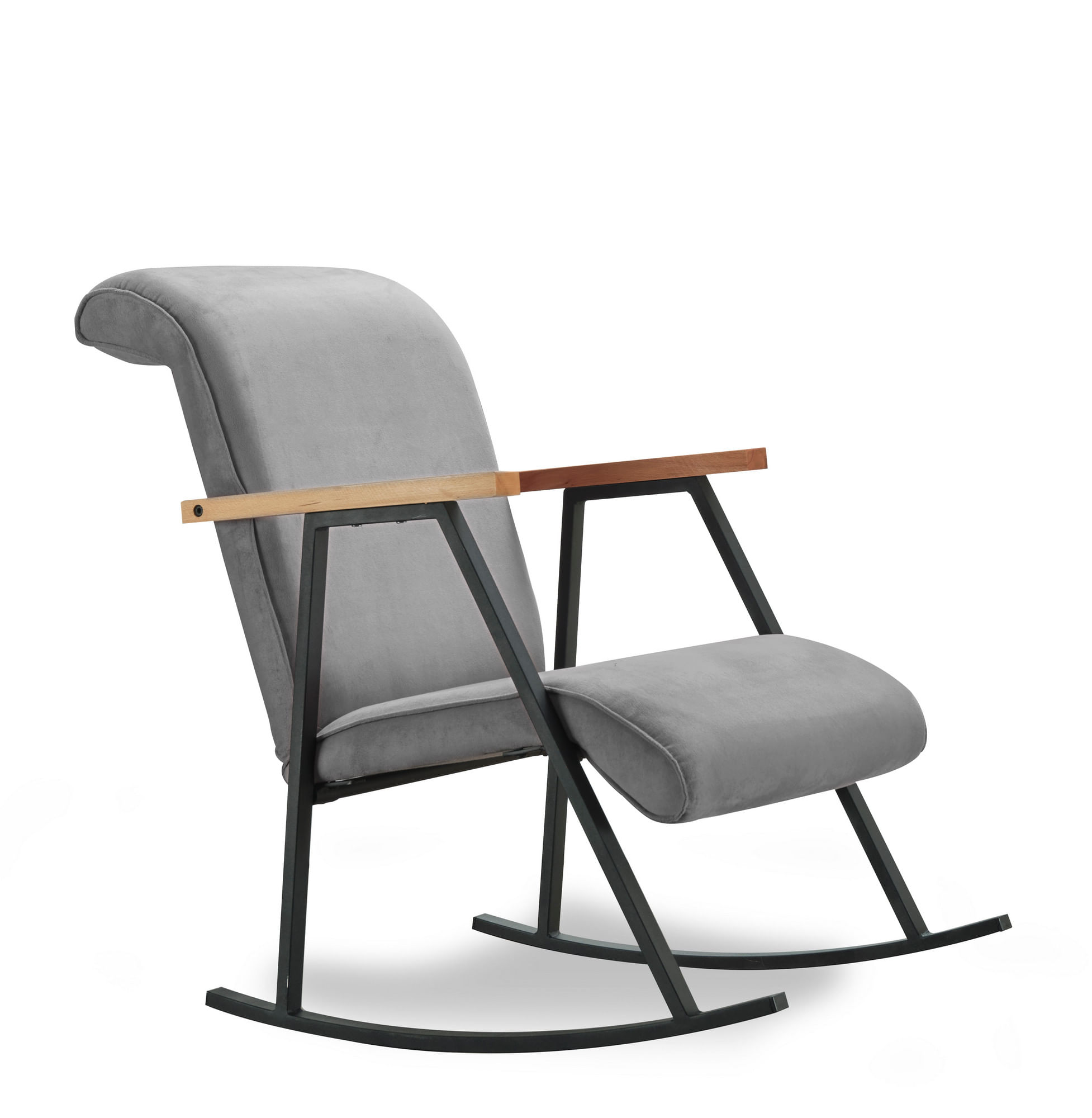 Fotoliu balansoar, Hanah Home, metal, gri, 65x55x44 cm